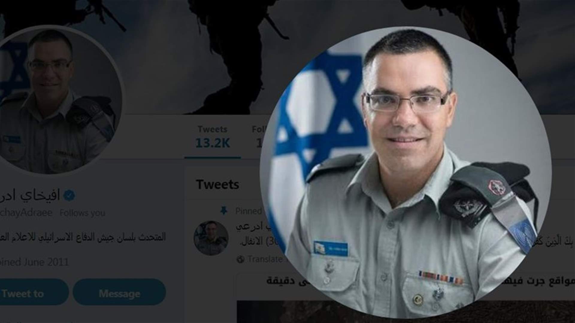 سلسلة تغريدات لأدرعي ومحورها...حزب الله واسلحة دقيقة في بيروت