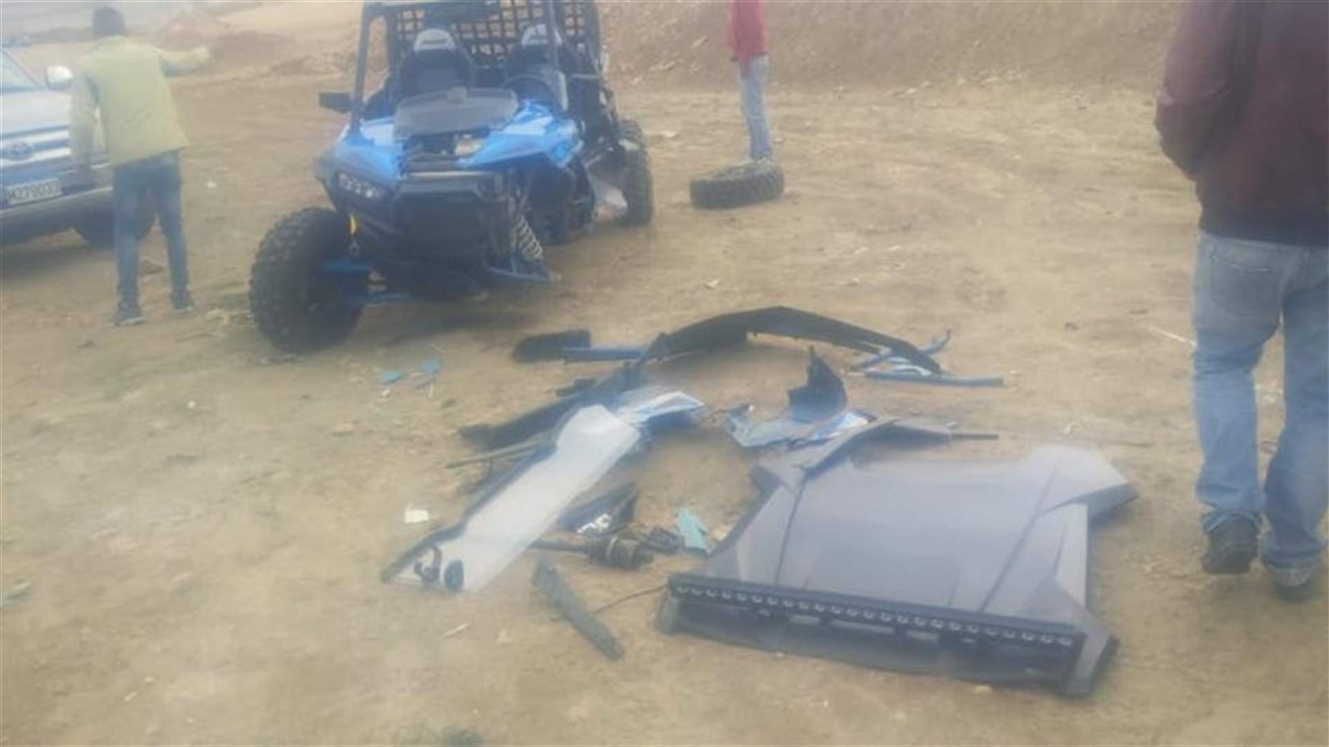حادث بين ATV وسيارة في كفردبيان... وسقوط جريحين