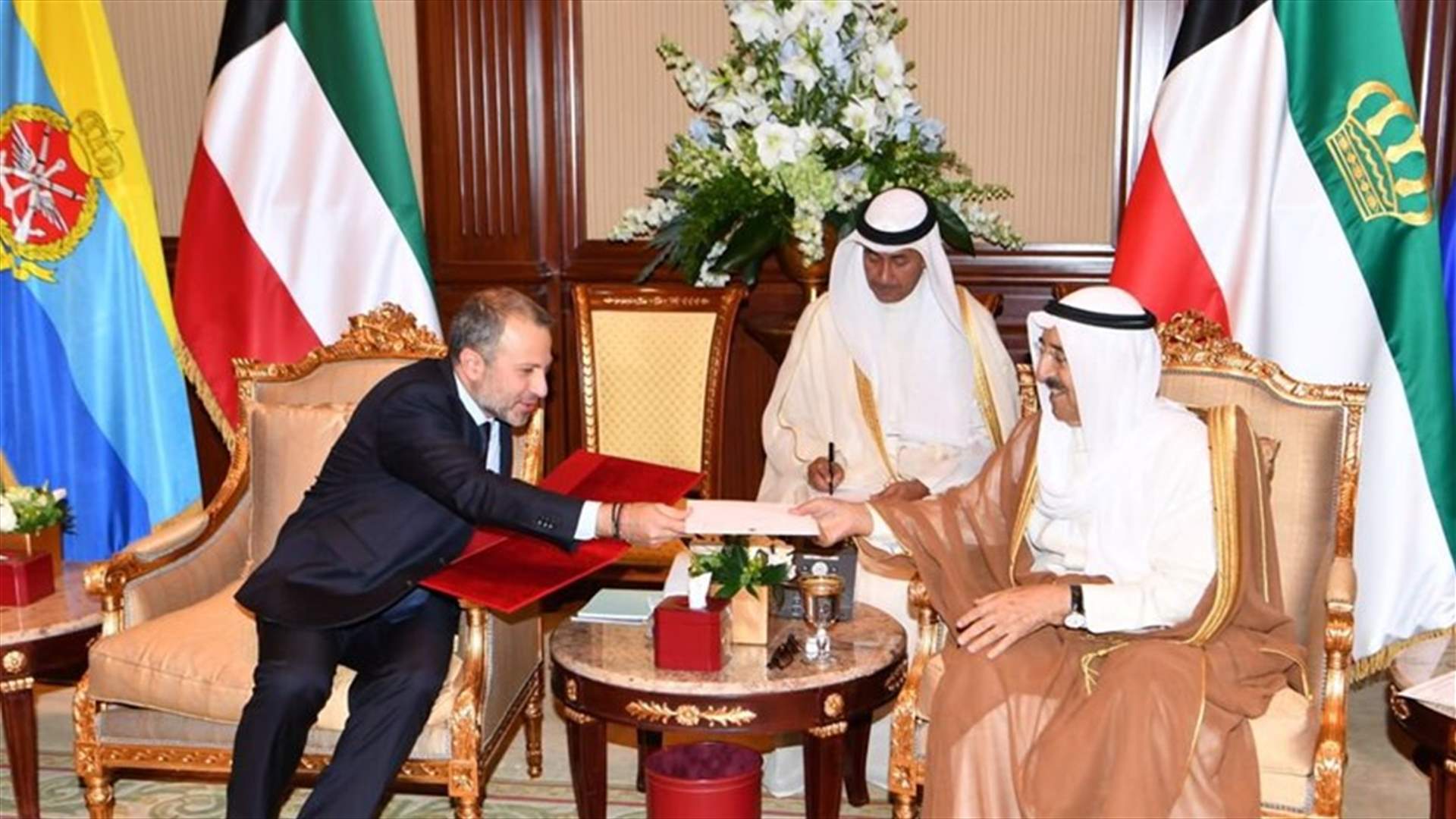 باسيل: الكويت وقف دائما الى جانب لبنان وأعطاه من دون مقابل