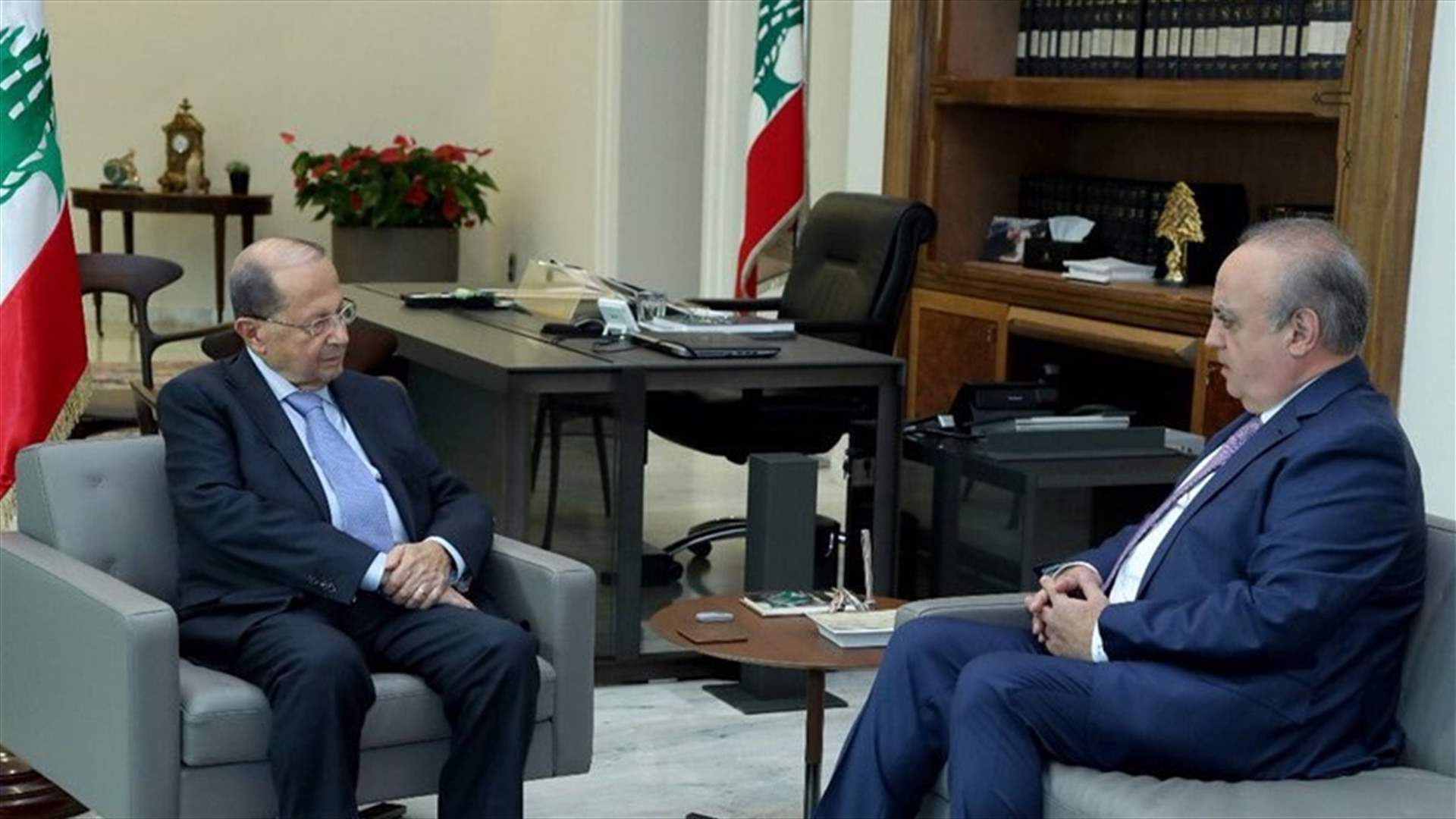 Wahhab meets with President Aoun, praises his efforts