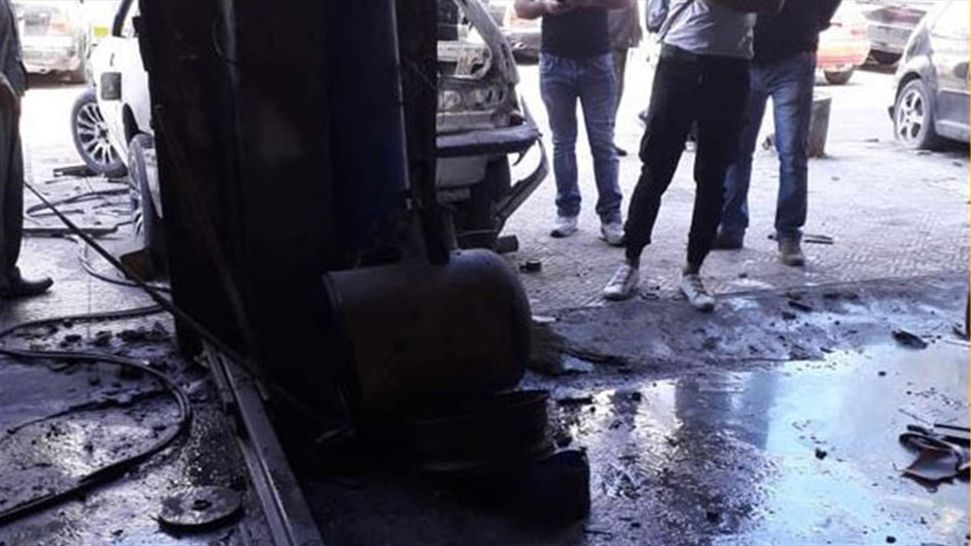 انفجار قارورة كاربير في المدينة الصناعية في صور