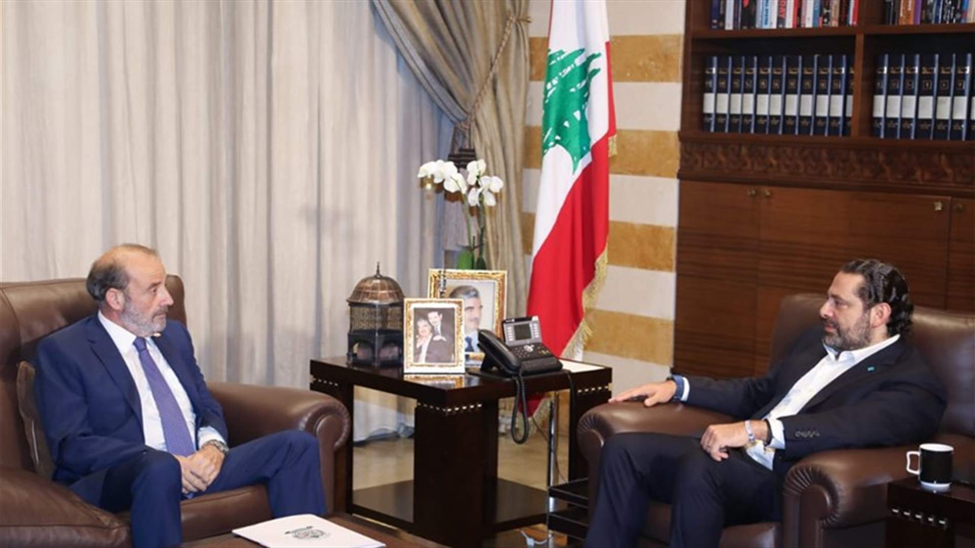 الحريري عرض والصراف سبل تطبيق مقررات روما 2 وشؤونا وزارية