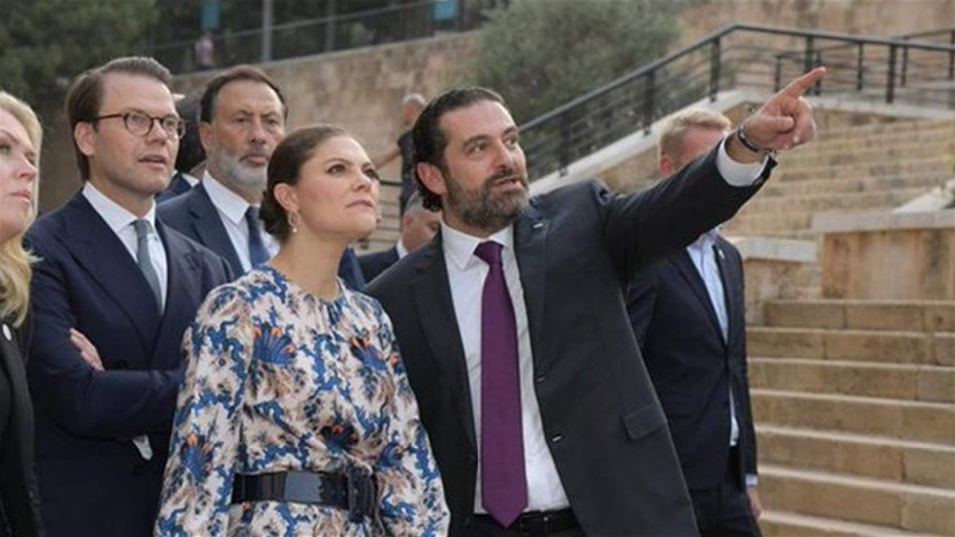 Hariri tours with Princess Victoria downtown Beirut-PHOTOS