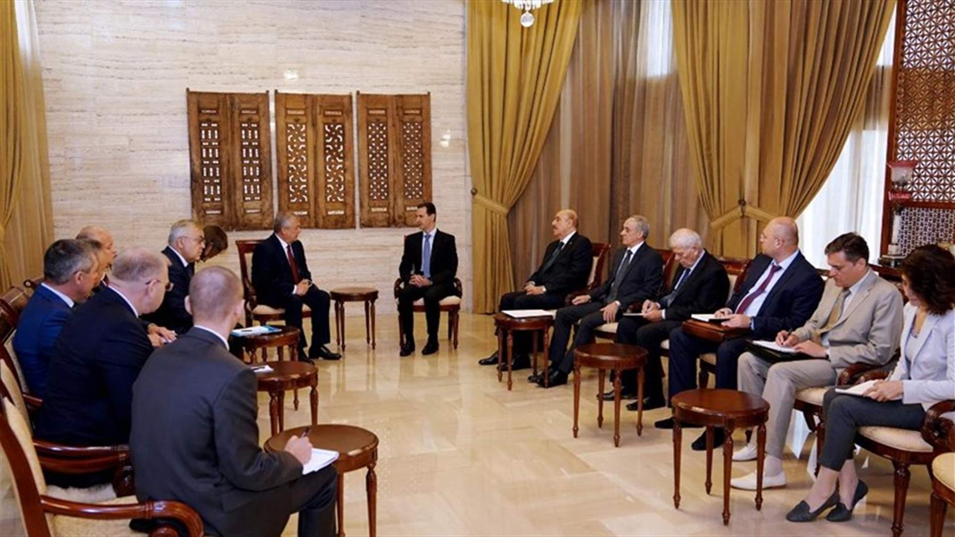 الأسد التقى بمسؤولين روس في دمشق لبحث الوضع في سوريا