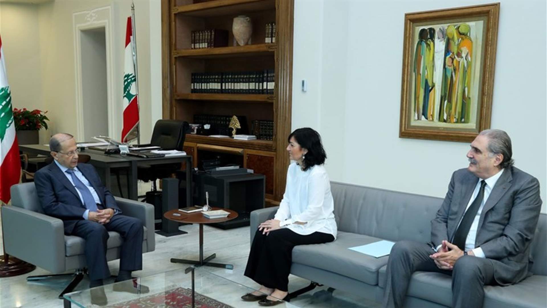 الرئيسة الجديدة لمكتب الدفاع في المحكمة الخاصة بلبنان زارت عون وجريصاتي