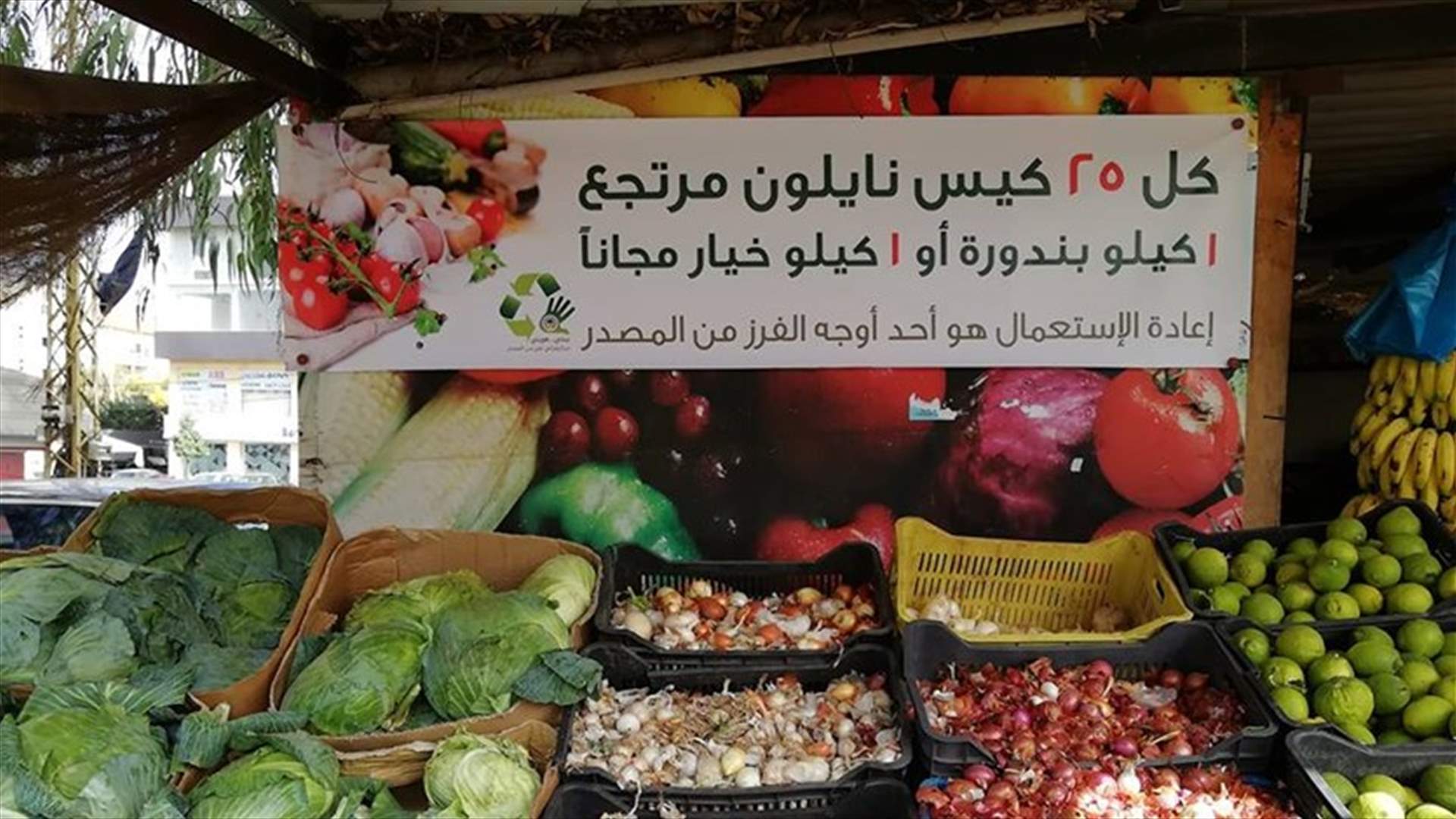 مبادرة صديقة للبيئة في دير الزهراني... أكياس بلاستيكية مقابل كيلو بندورة