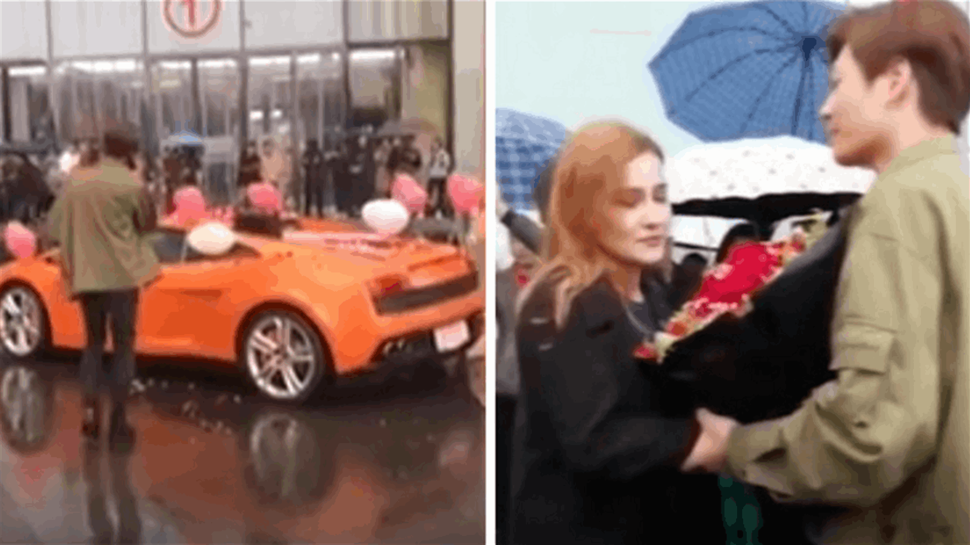 طلب يدها وقدّم لها سيارة لامبورغيني... لكن ردّها كان صادماً (فيديو)
