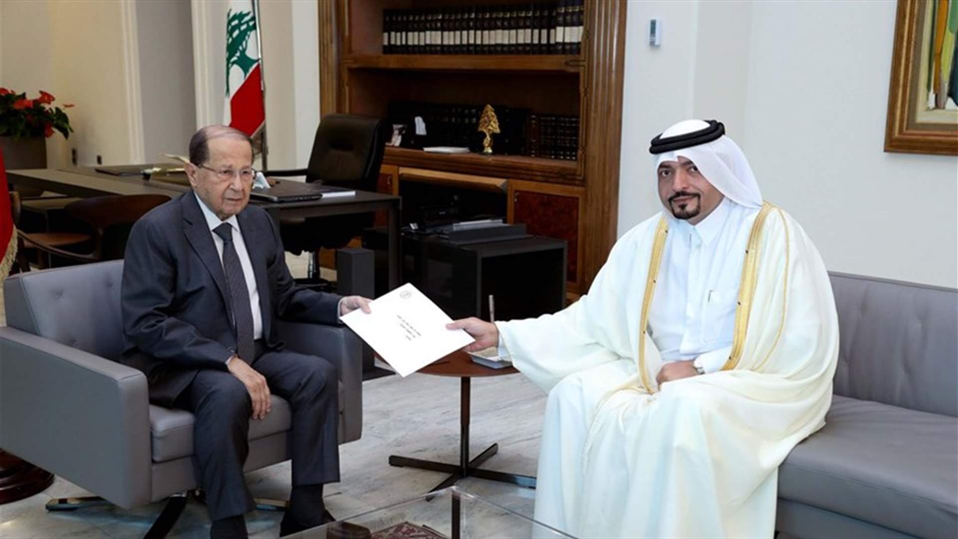 الرئيس عون تسلّم رسالة خطية من أمير قطر... ماذا جاء فيها؟