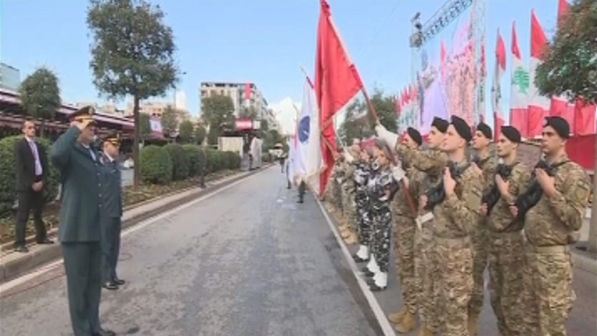 وصول قائد الجيش العماد جوزيف عون الى جادة شفيق الوزان - بيروت