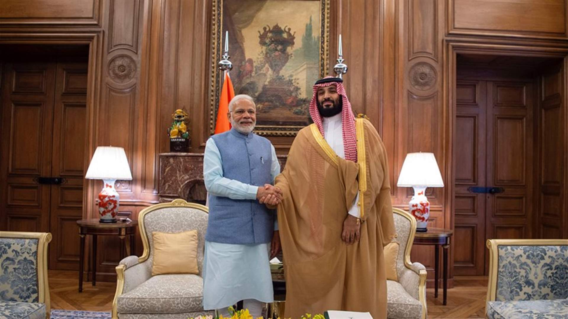 ولي العهد السعودي بحث مع رئيس وزراء الهند التعاون في مجالات عدة...