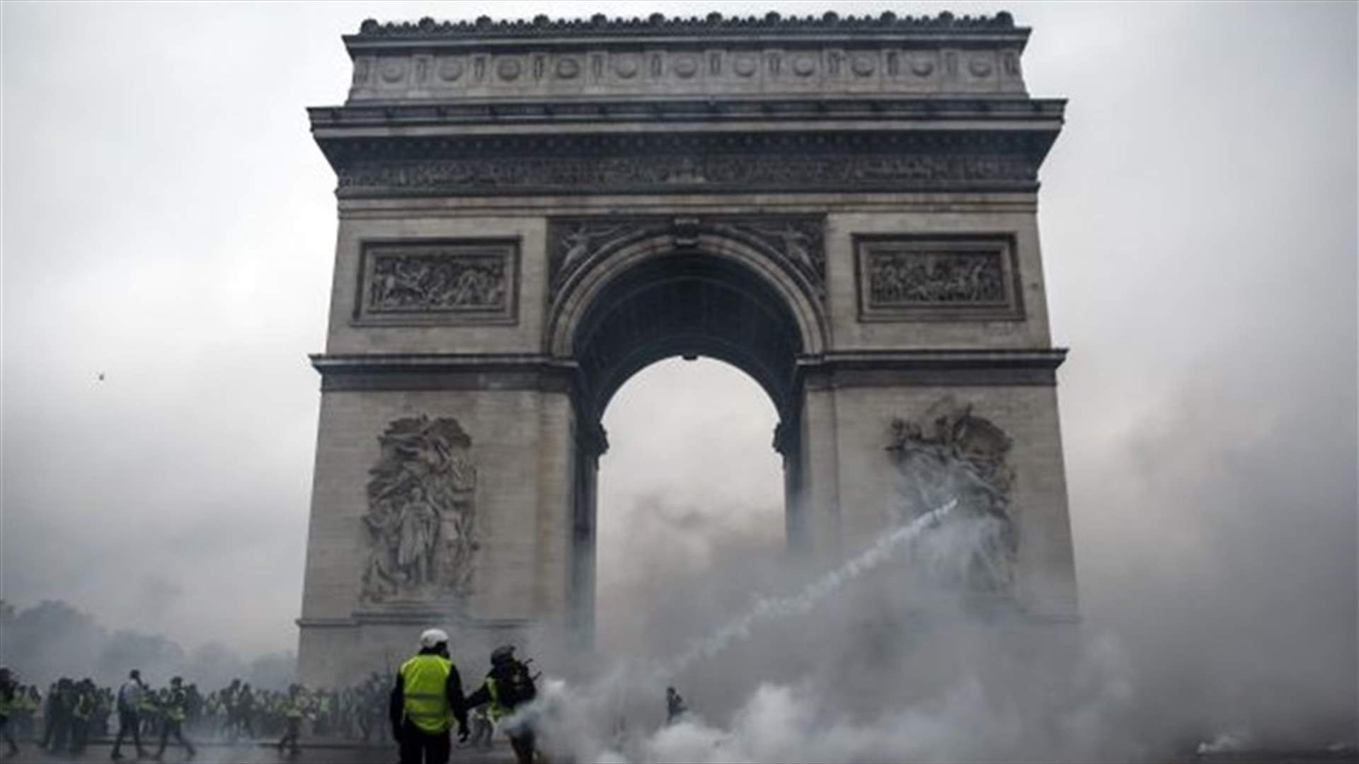 France's Macron visits Arc de Triomphe after Saturday Paris riots