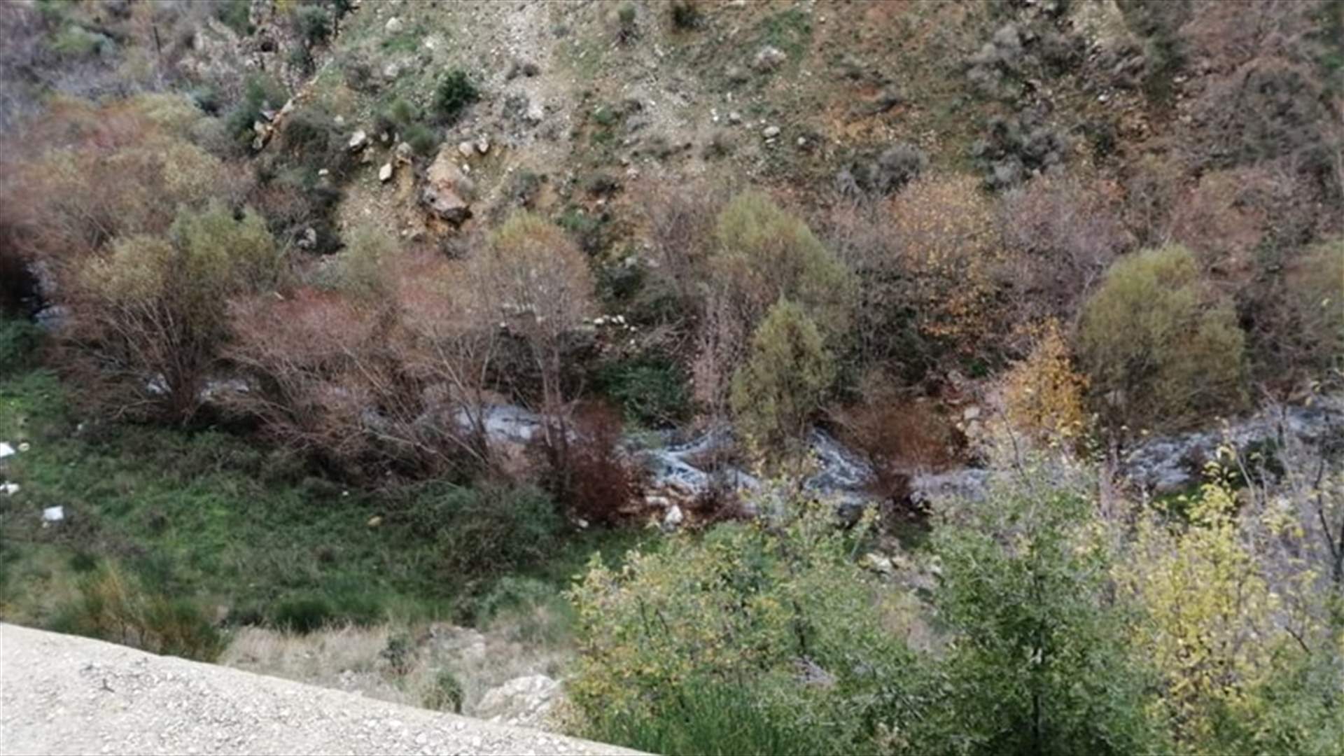 نهر البردوني باللون الأسود... ووزير البيئة يتابع الموضوع (صور)