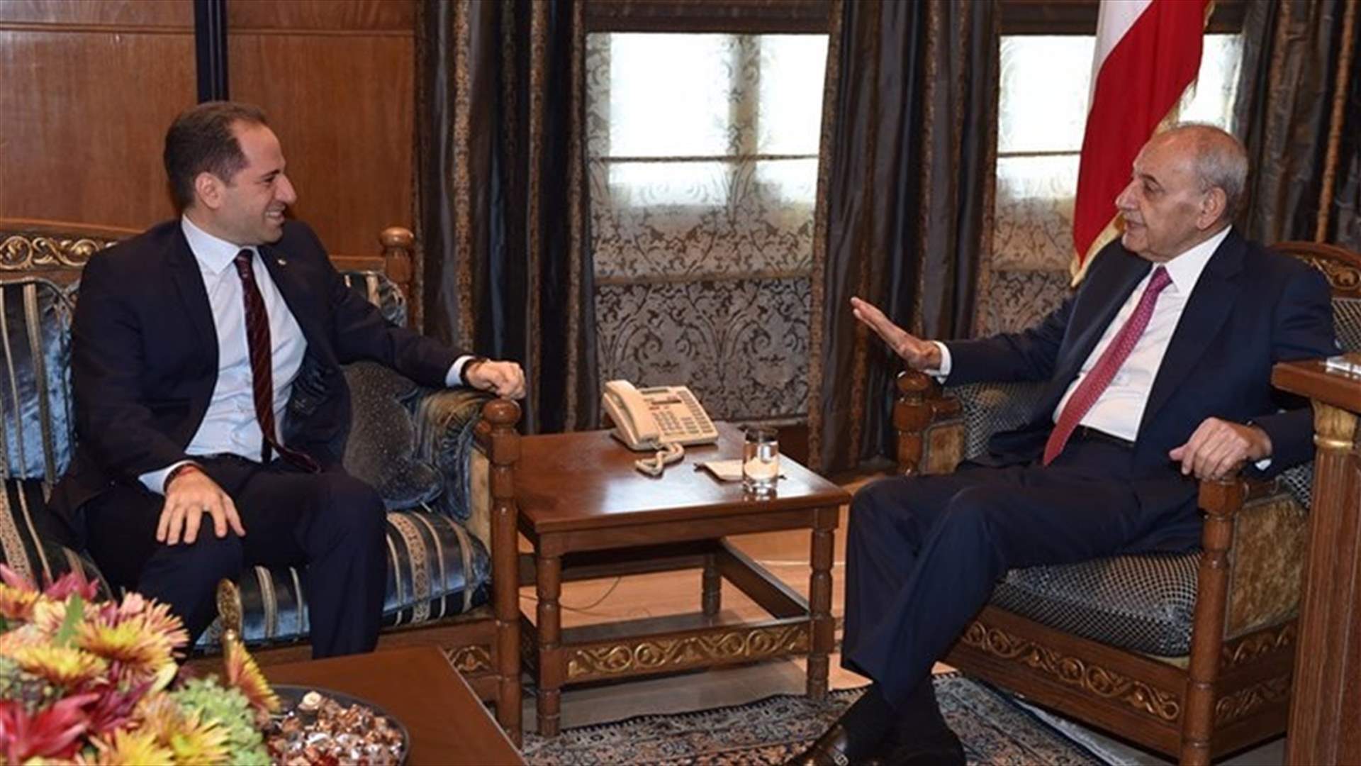 Gemayel after meeting Berri: We reiterate call for a neutral Cabinet of experts