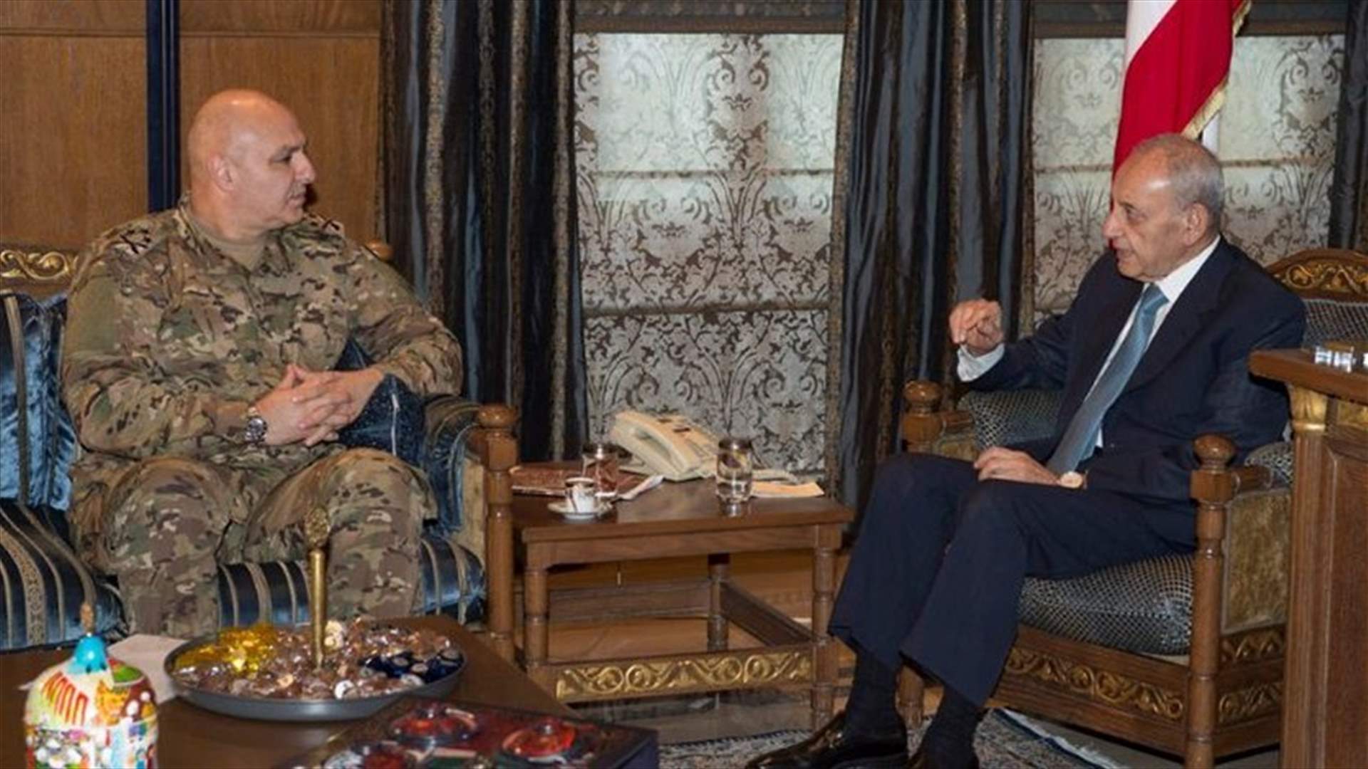Speaker Berri, LAF chief tackle security situation
