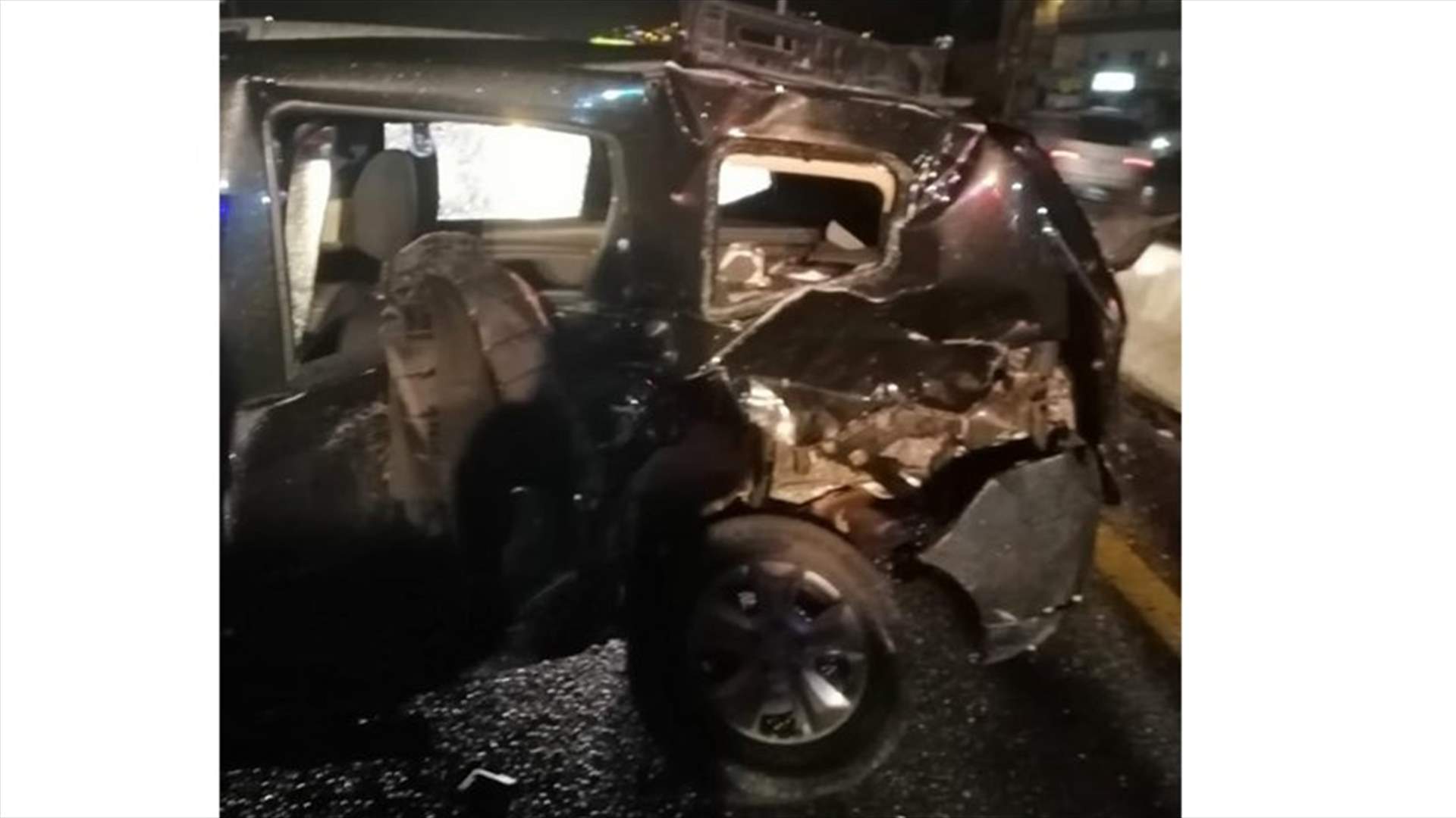 قتيل بحادث سير مروع على اوتوستراد الصفرا... (صور)