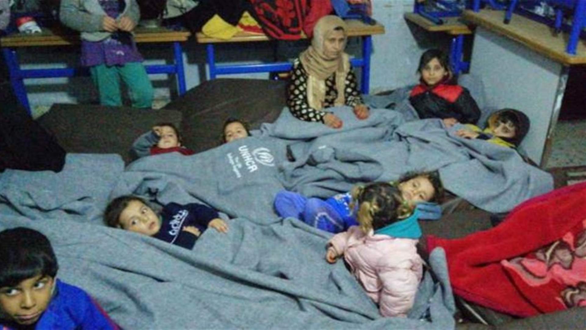 الصليب الأحمر أنجز عمليات إجلاء لأكثر من 500 لاجئ اجتاحت السيول خيمهم في السماقية