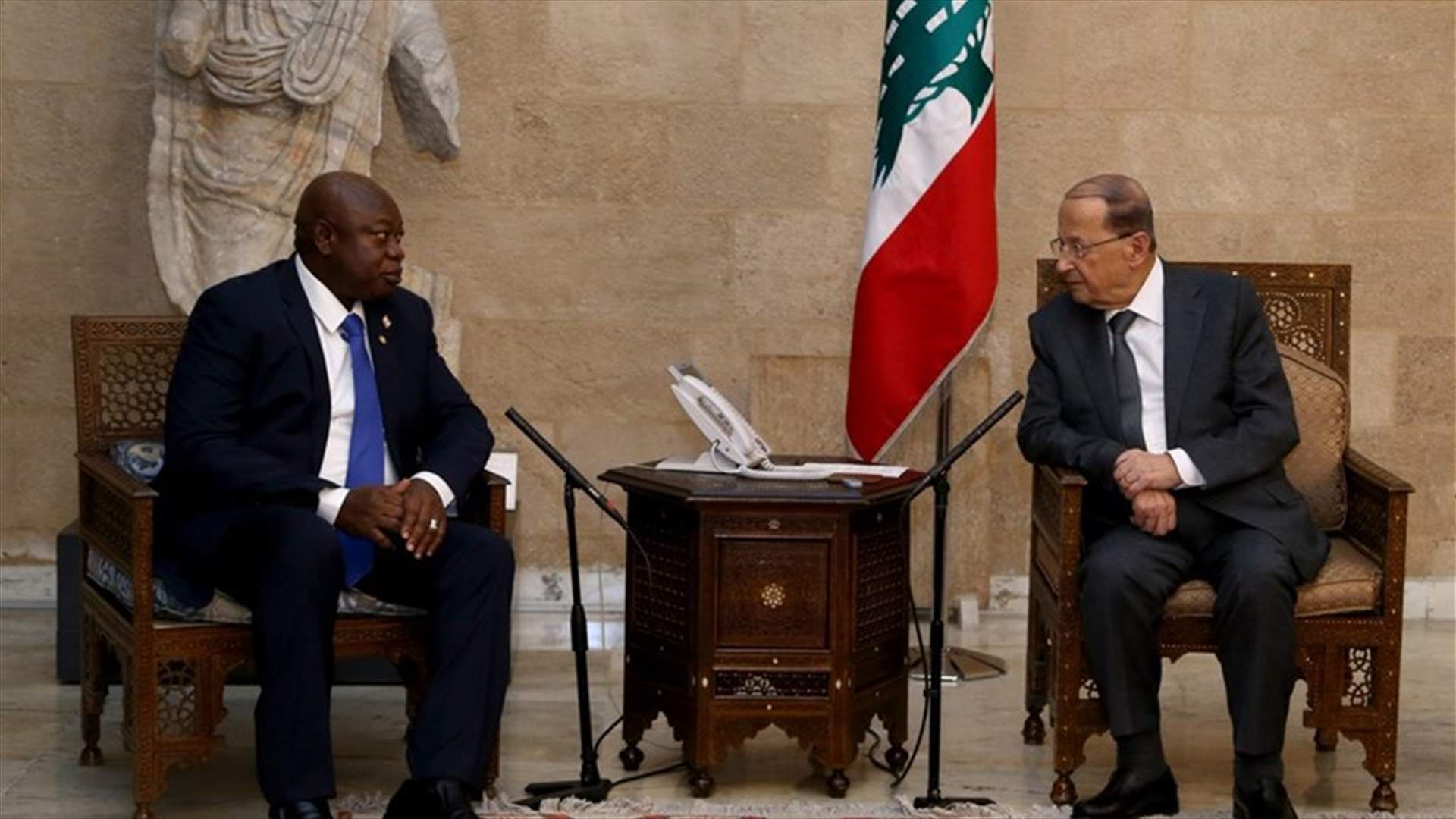 عون: لبنان يقدر عاليا وقوف جمهورية غينيا بيساو الى جانبه