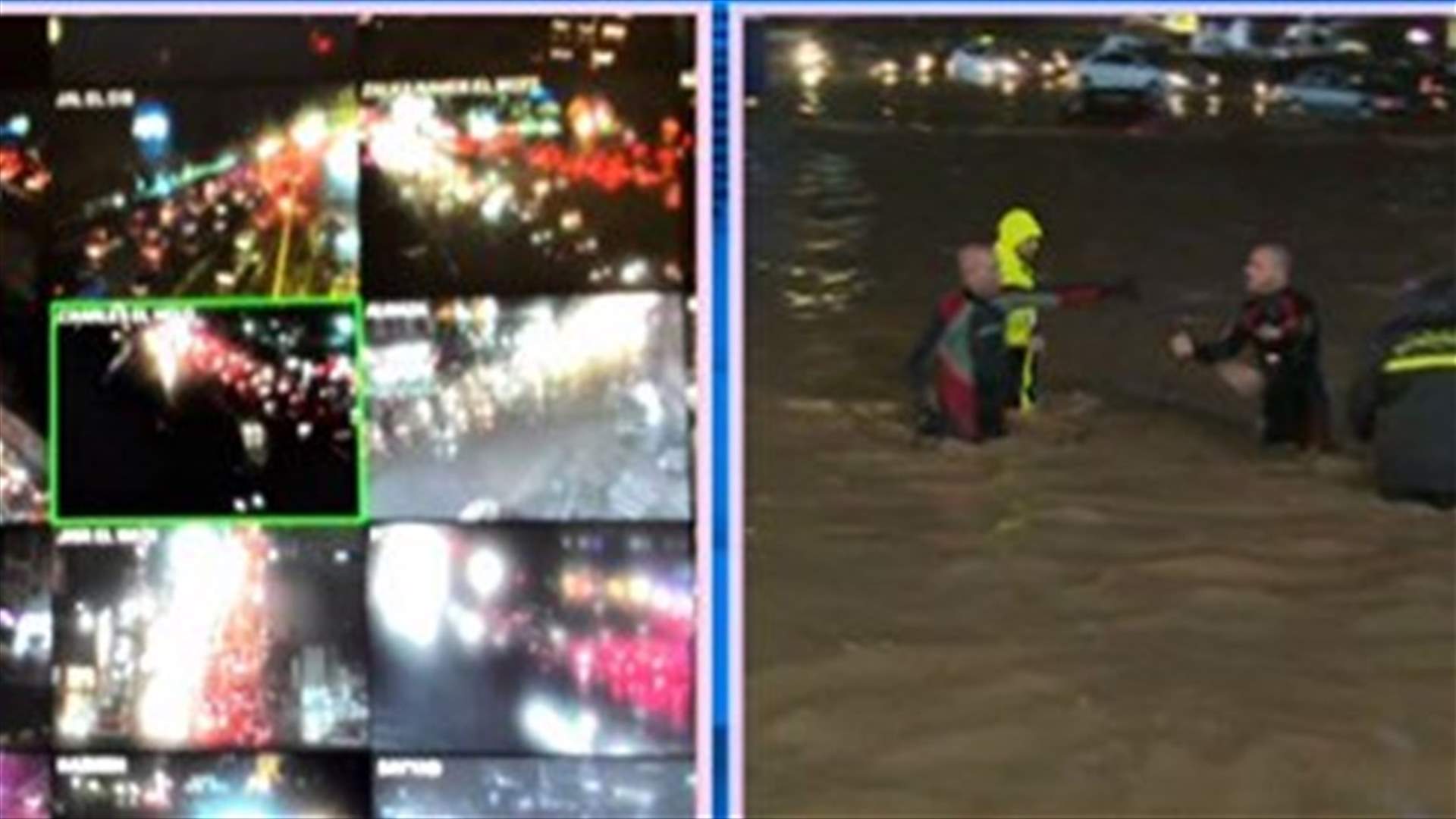 Civil Defense rescues citizens on Dbayeh’s highway with a boat – [PHOTOS]
