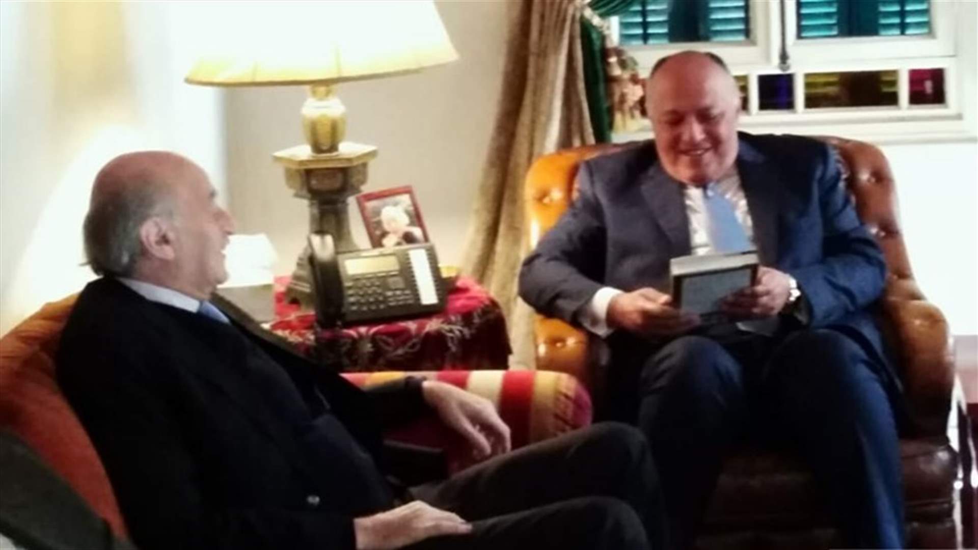 Jumblatt meets with Egypt’s FM