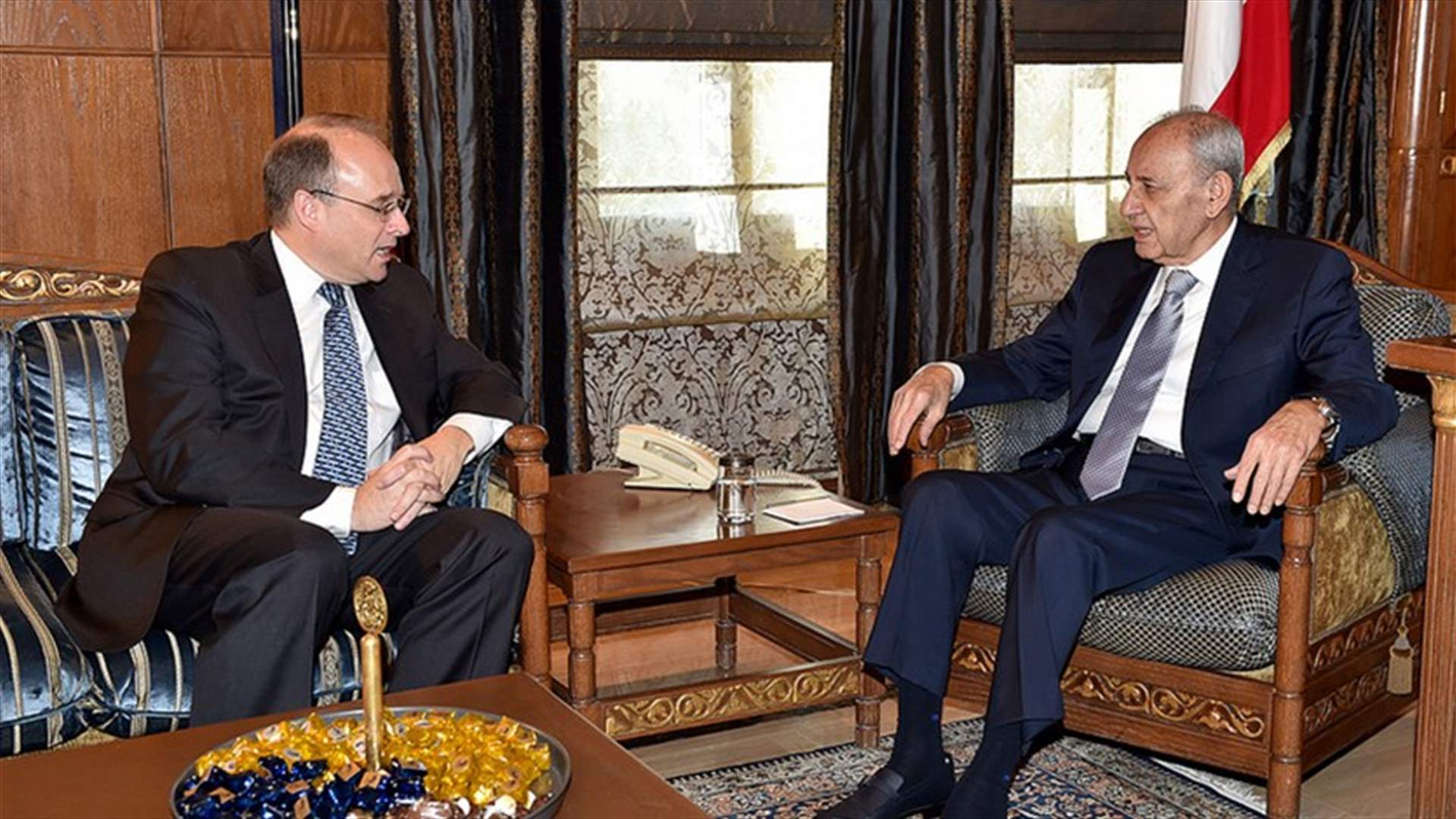 بري ناقش مع بيليغنسليا التشريعات التي يقرها المجلس لمكافحة تمويل الإرهاب