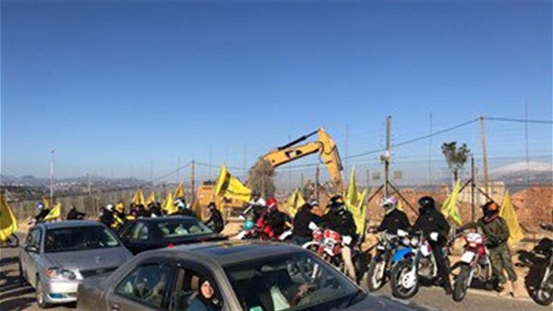 Hezbollah motorcyclists protest Israel’s repeated violations