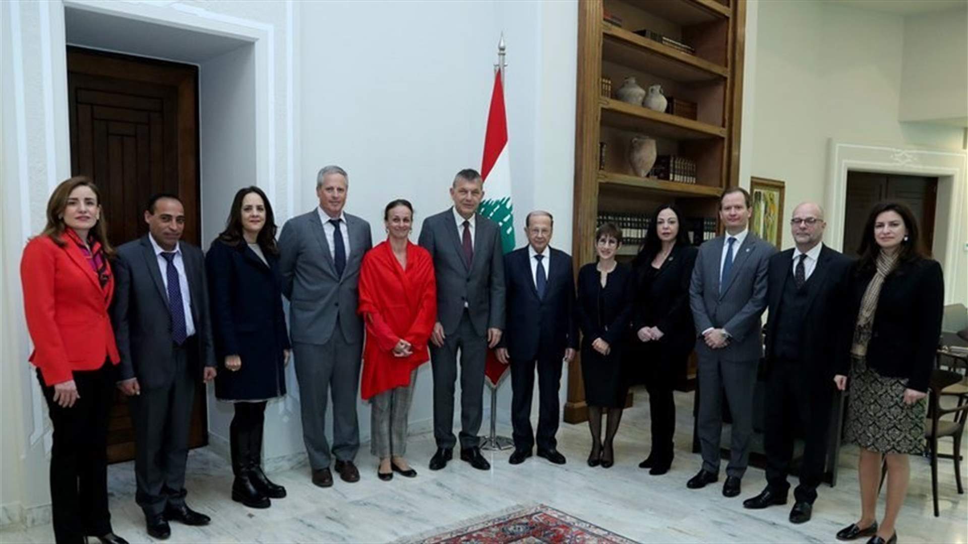 Aoun meets with Lazzarini, called on UN to play its role away from influence of major powers