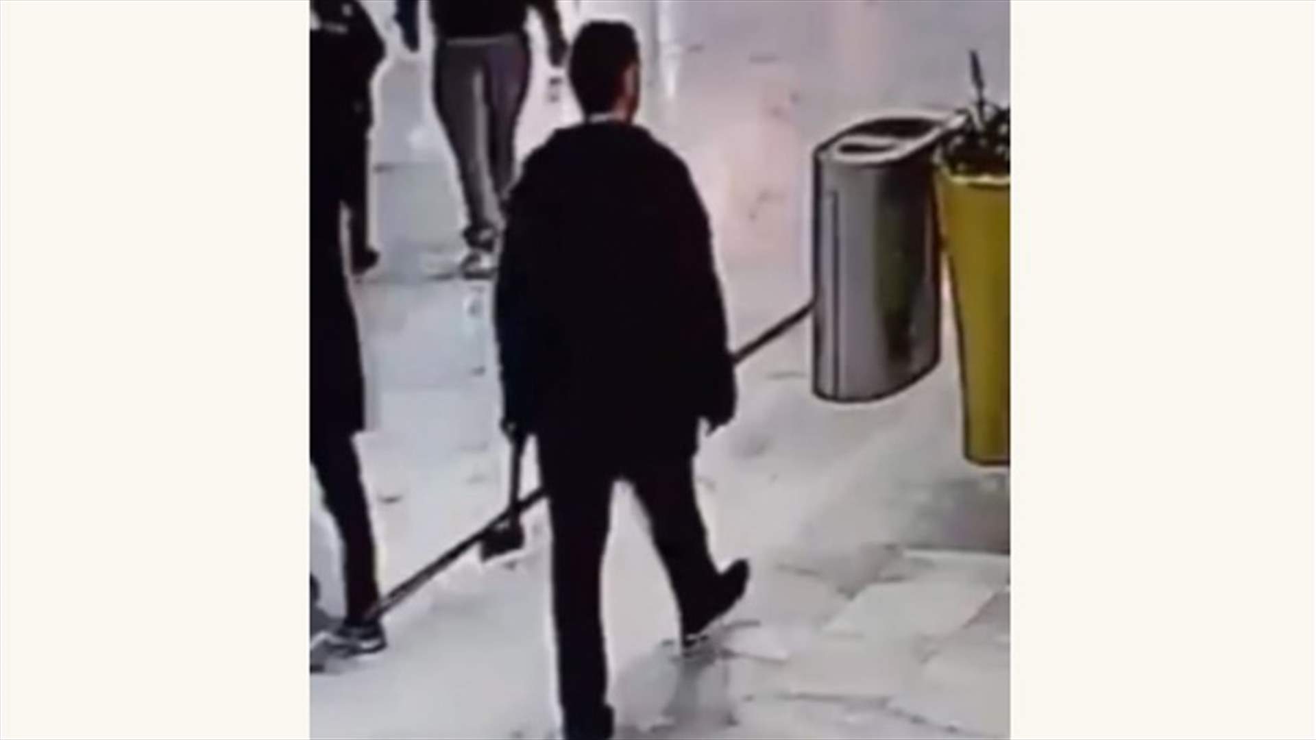 حمل فأساً وجال في مركز تجاري مزدحم... وهذا ما حصل! (فيديو)