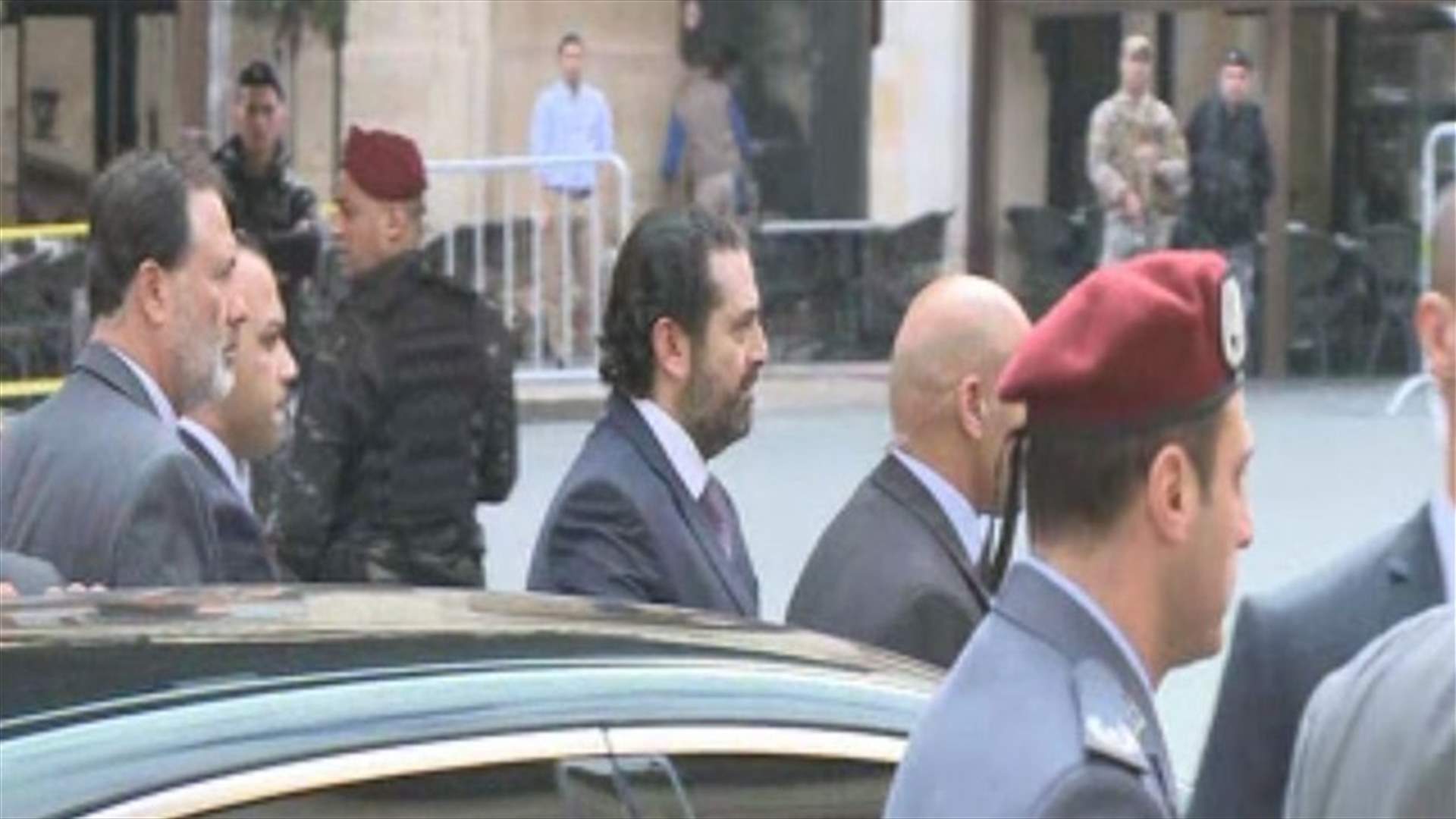 وصول الحريري الى مجلس النواب