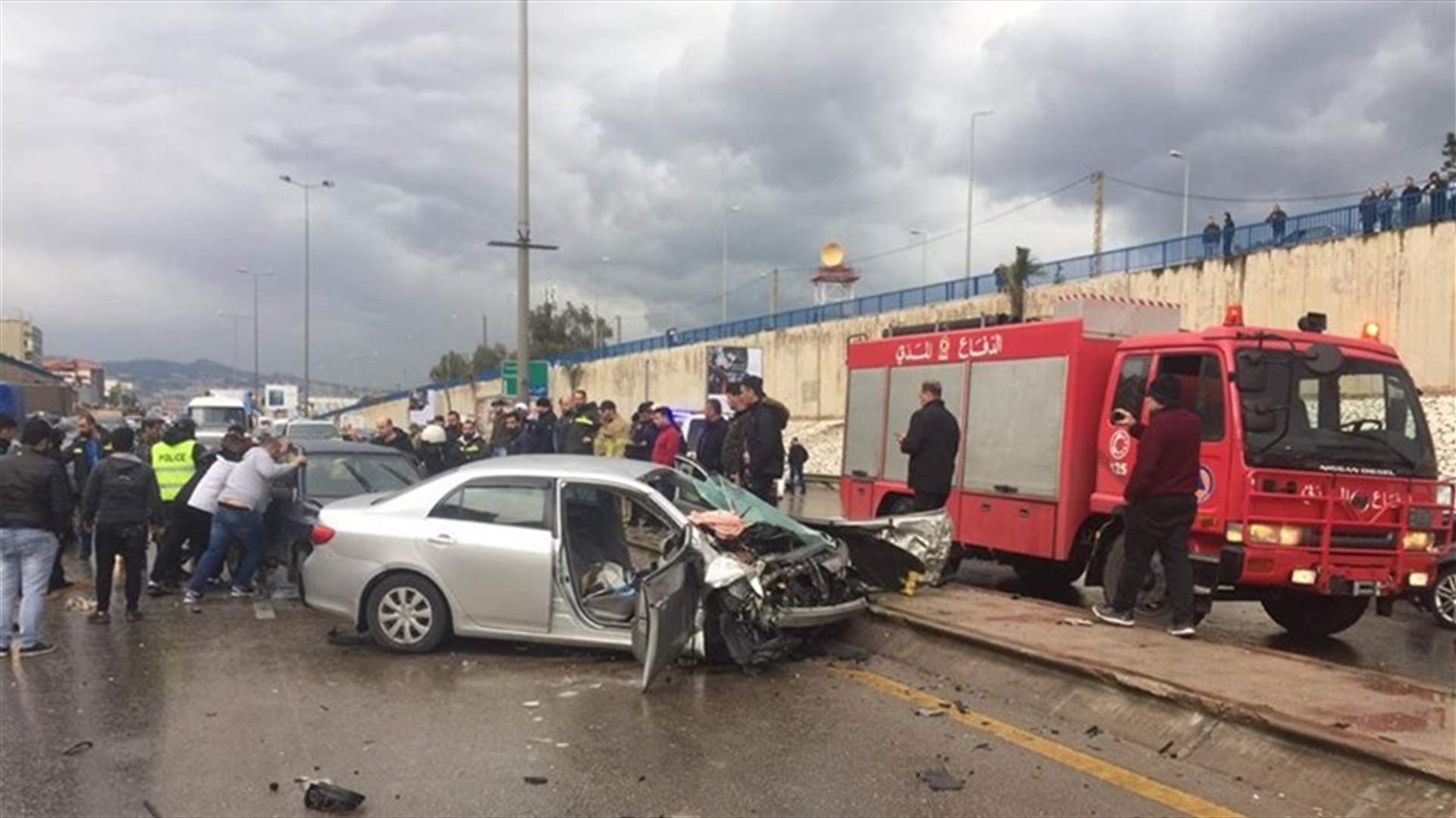 قتيل وجرحى بحادث مروع على اوتوستراد الأسد