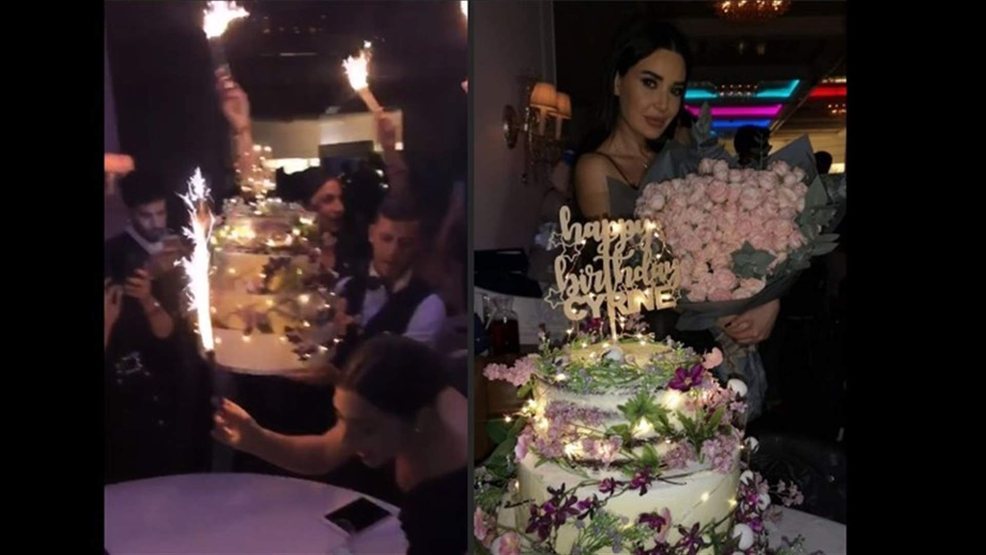 سيرين عبدالنور "قمر القمرات" في عيد ميلادها ومُحاطة بنجوم العالم العربي (صور)