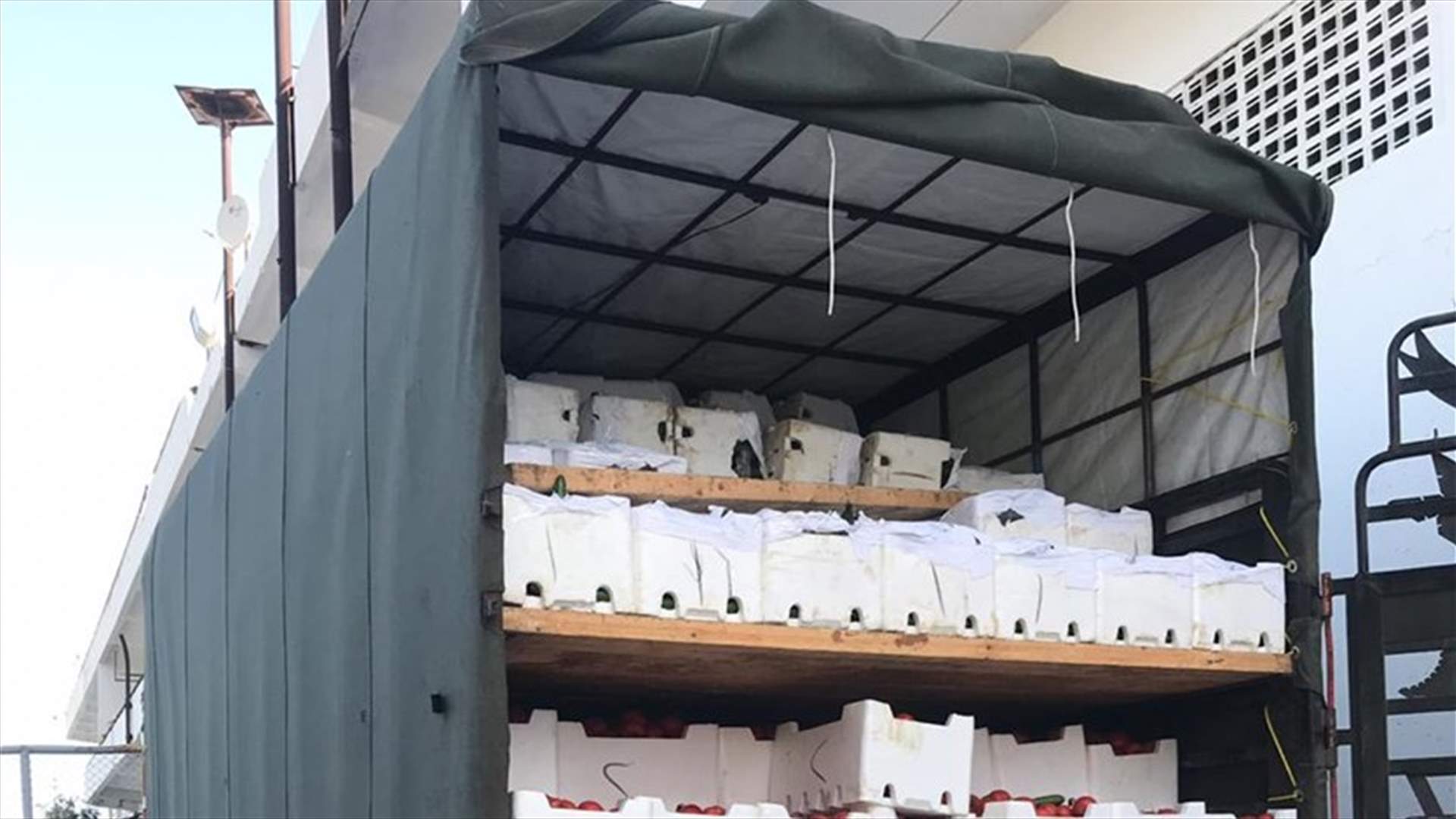 ضبط شاحنة محملة بالخضار المهربة قرب المدينة الرياضية