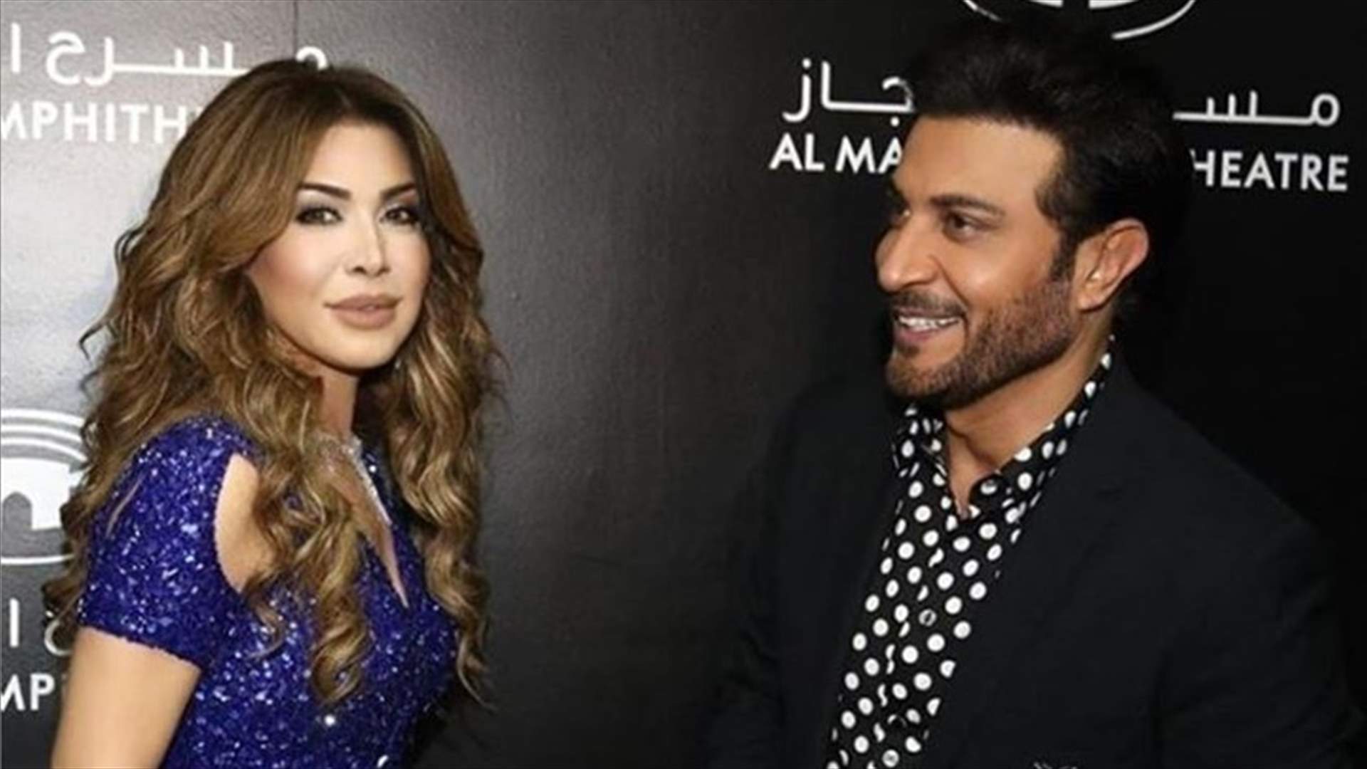 قبلة ماجد المهندس لنوال الزغبي في كواليس حفلهما تشعل الإنترنت (فيديو)