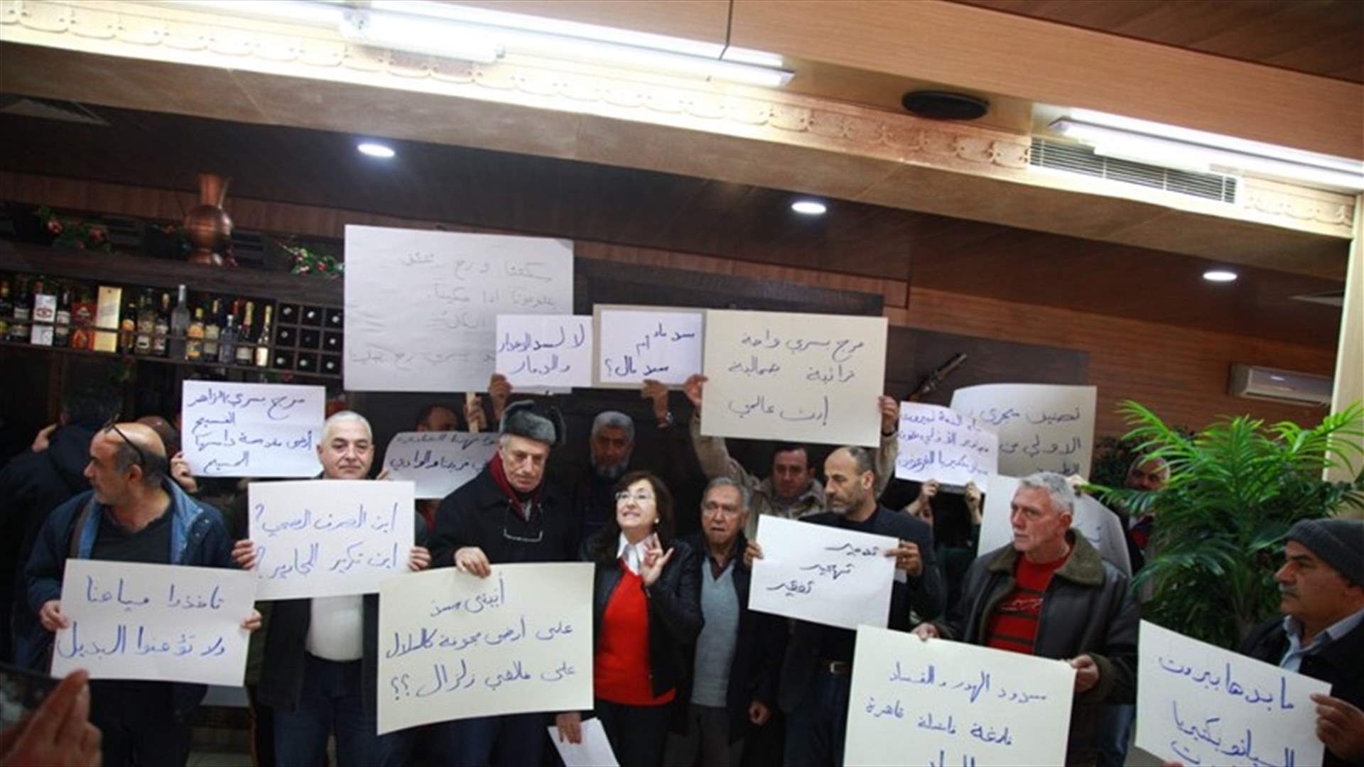 اعتصام عند نهر بسري رفضا لإقامة السد