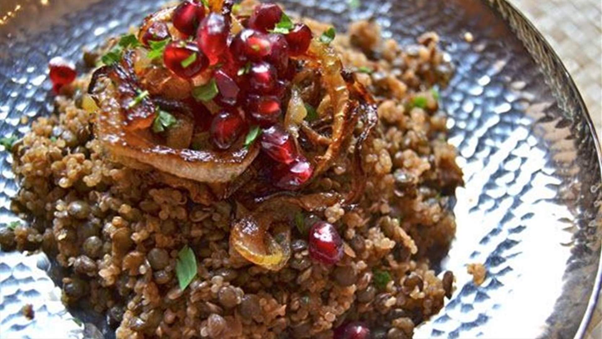 طريقة تحضير المجدرة مع حبوب الكينوا