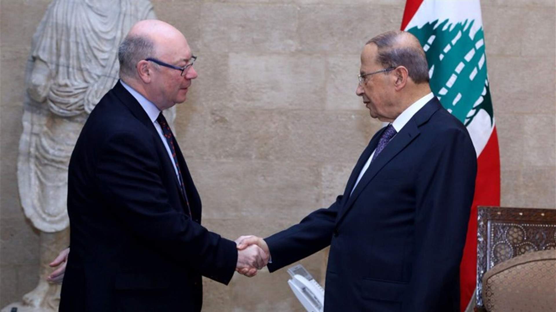بيرت في بعبدا... العلاقات الثنائية لن تتأثر بأي موقف لبريطانيا من حزب الله