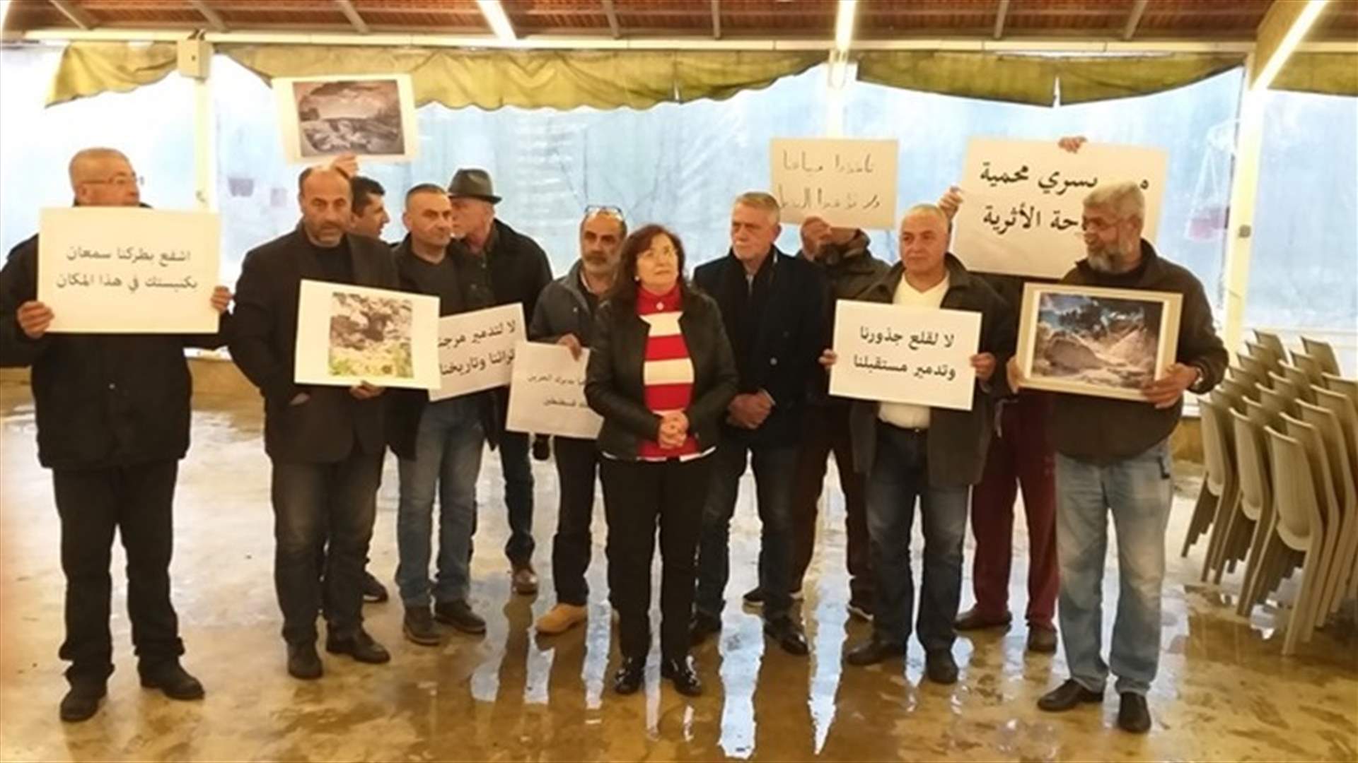اعتصام في بسري للمطالبة بوقف إنشاء السد