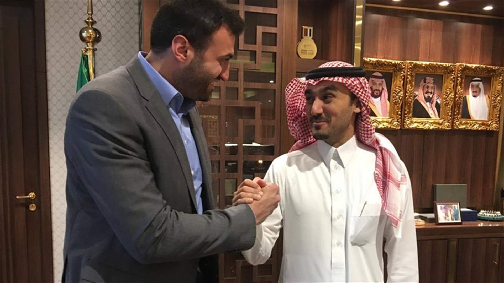 كريم العنداري يلتقي الأمير عبد العزيز في الرياض