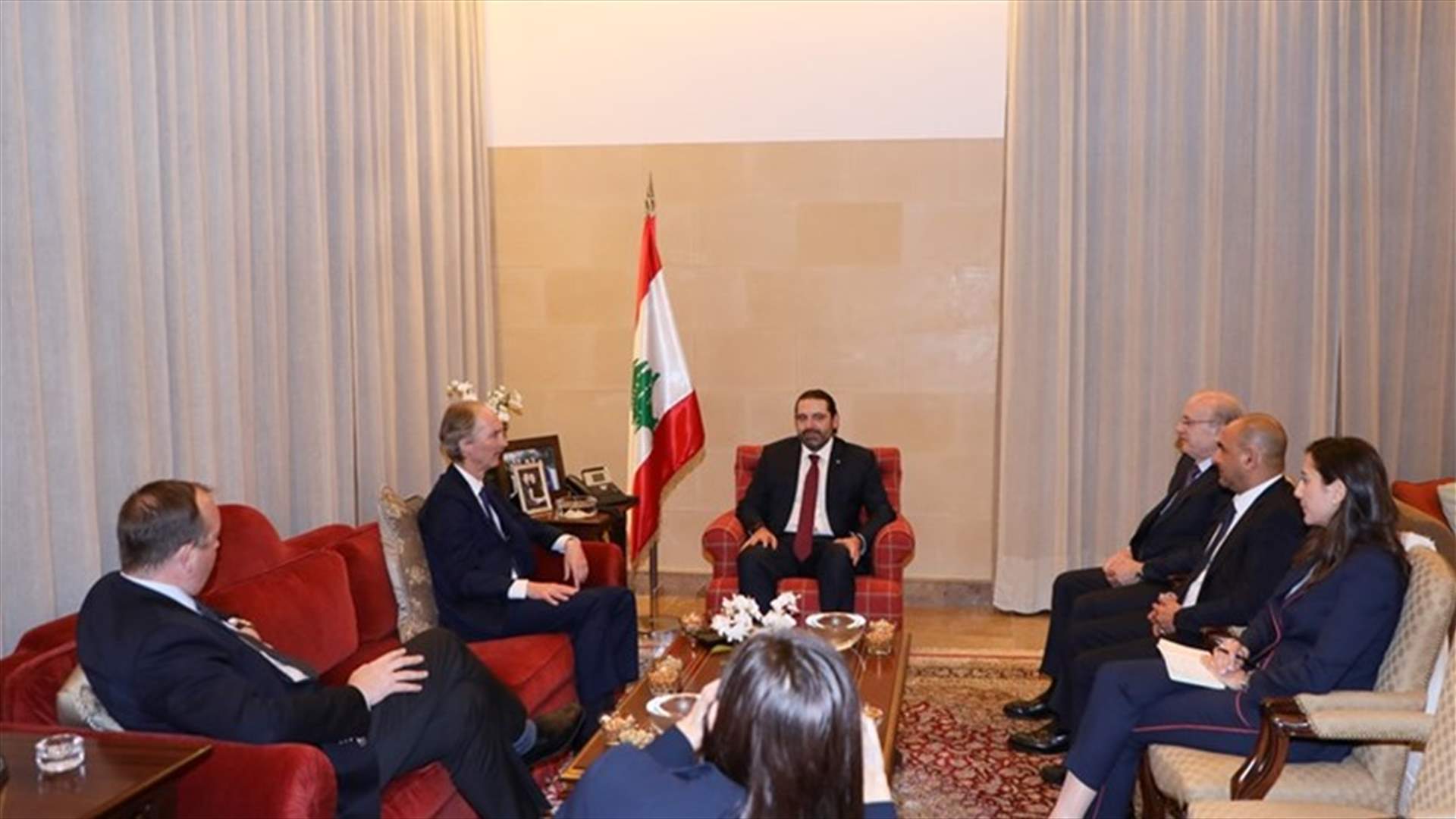 الحريري عرض مع بيدرسون الاوضاع في لبنان والمنطقة وملف النازحين