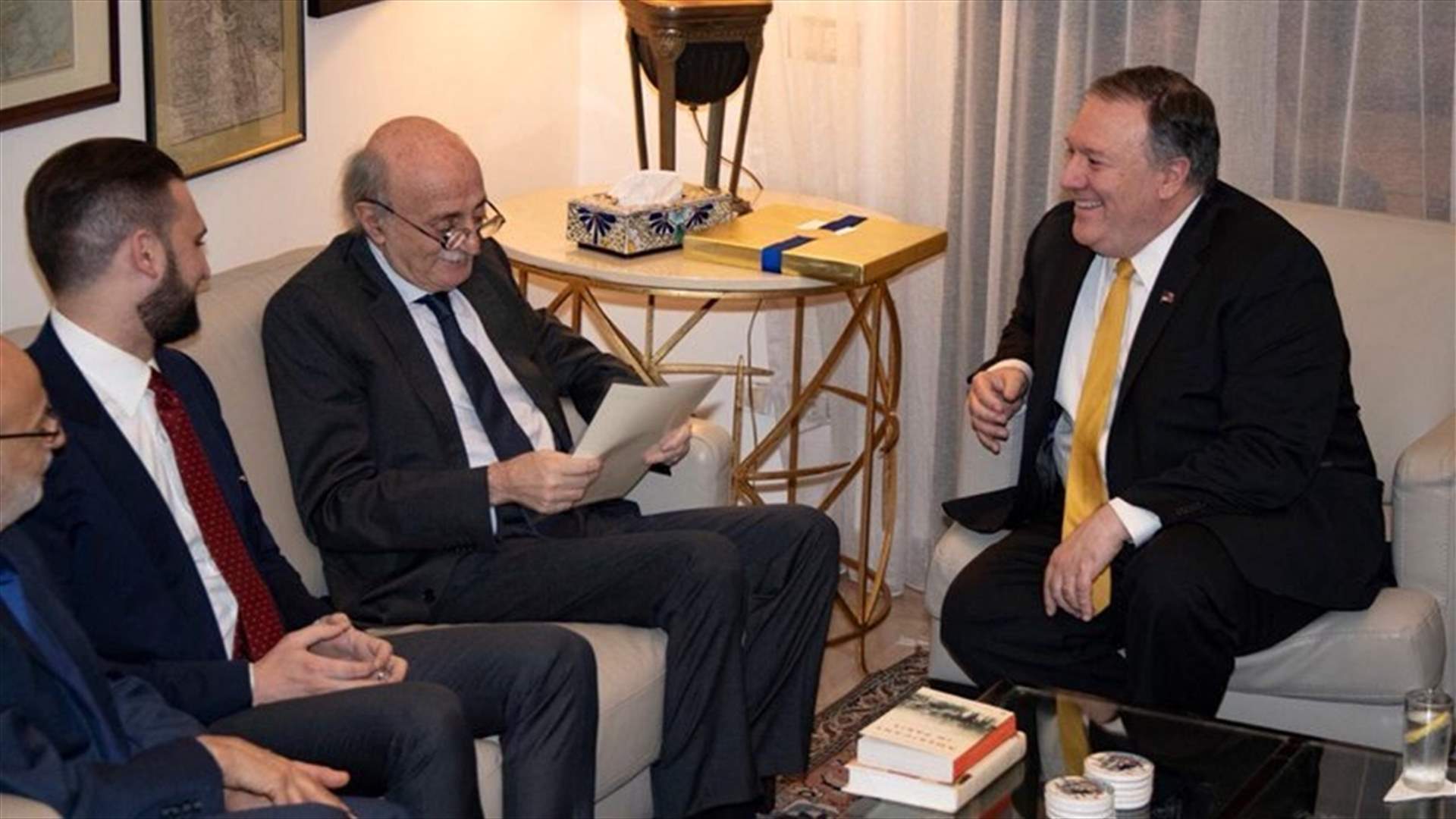 Jumblatt meets with Pompeo (Photos)
