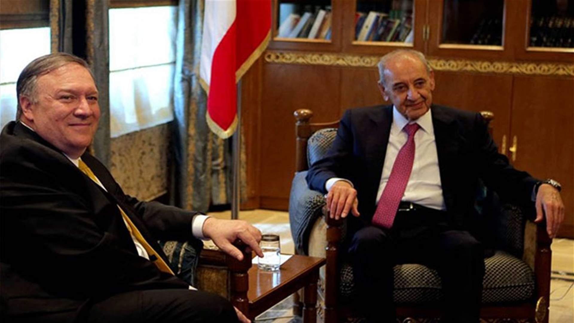 بري لبومبيو: لبنان جاهز لمعالجة ملف الحدود البحرية برعاية الأمم المتحدة (الاخبار)