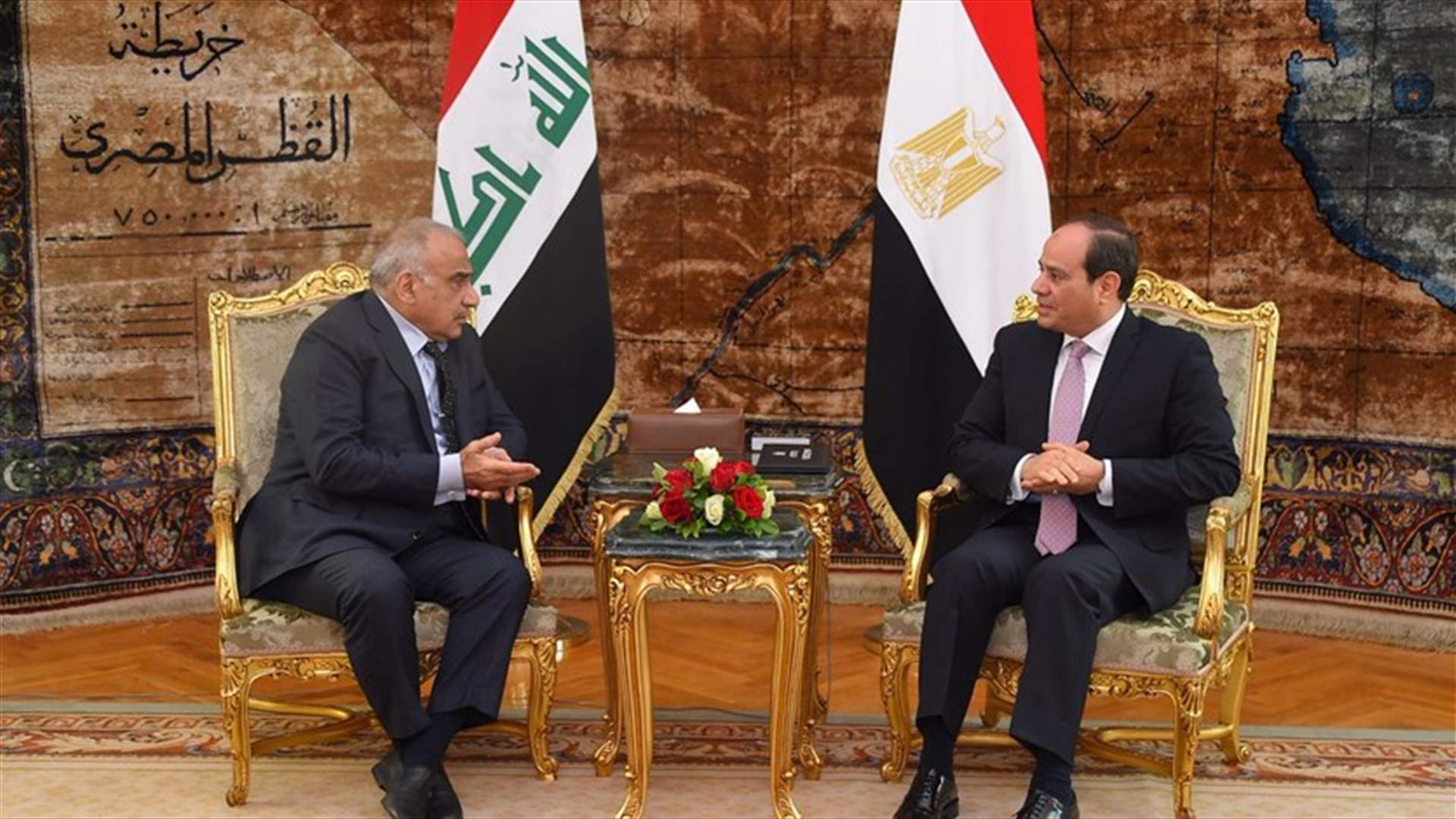 السيسي يلتقي رئيس الوزراء العراقي ... وهذا ما أكداه
