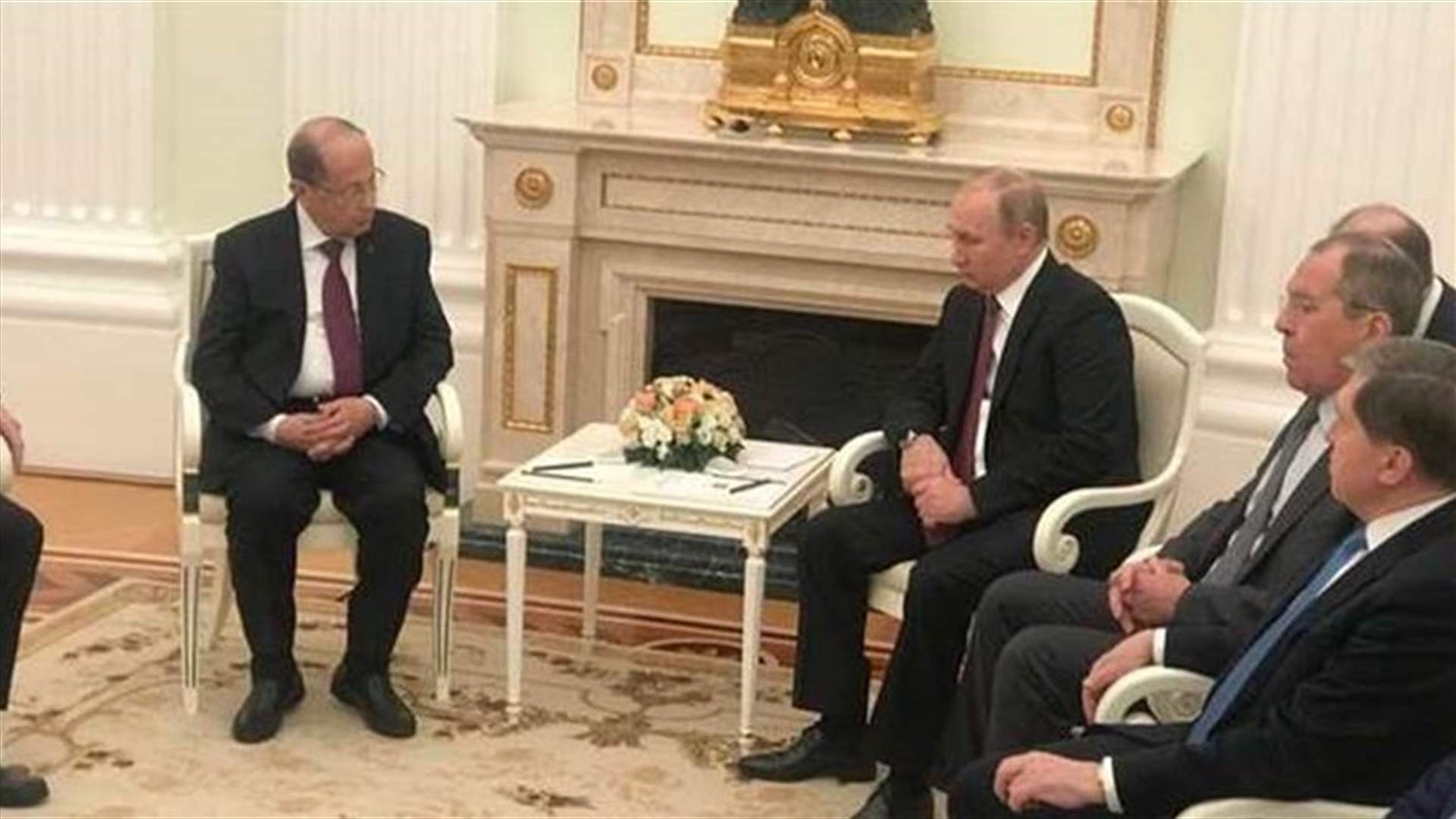 Aoun meets with Putin, thanks him for defending Christians of the Middle East
