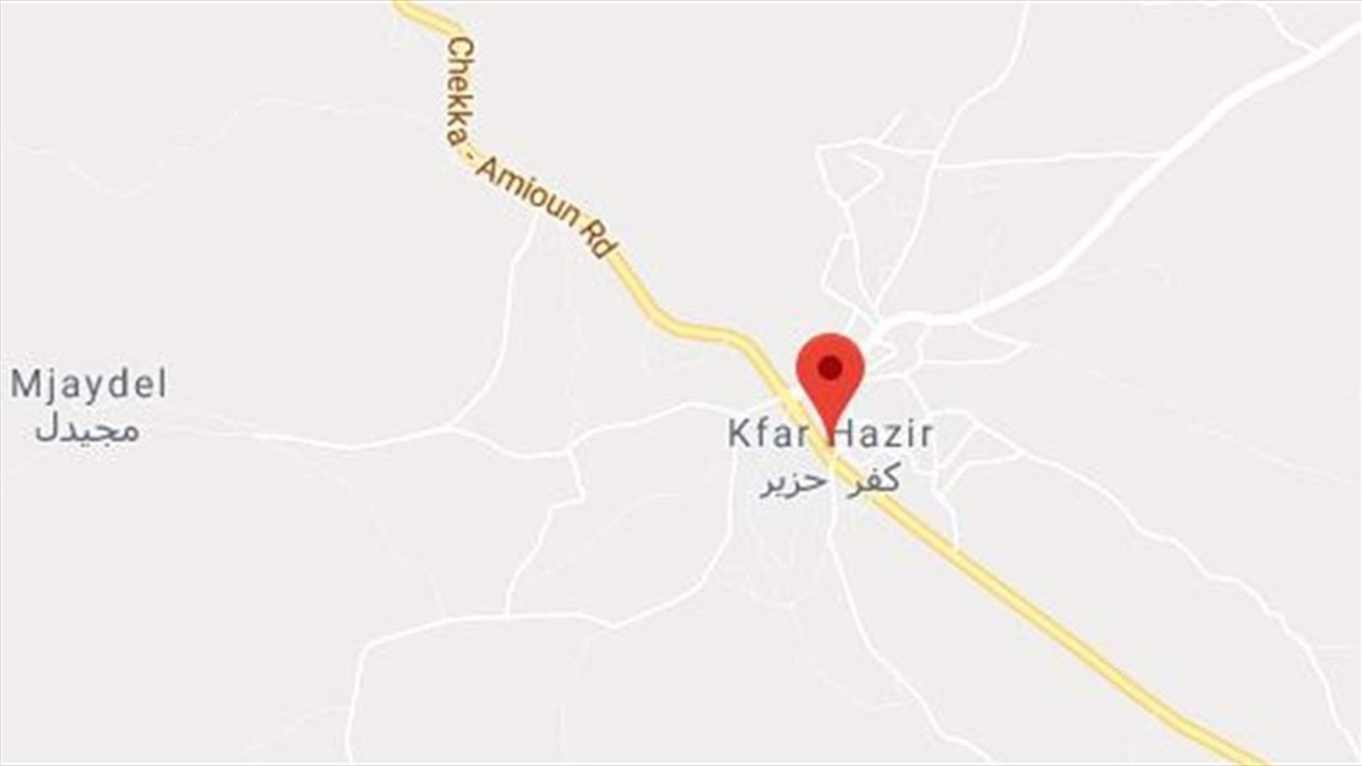 انهيارات صخرية على طريق كفرحزير - الكورة جراء السيول (صورة)