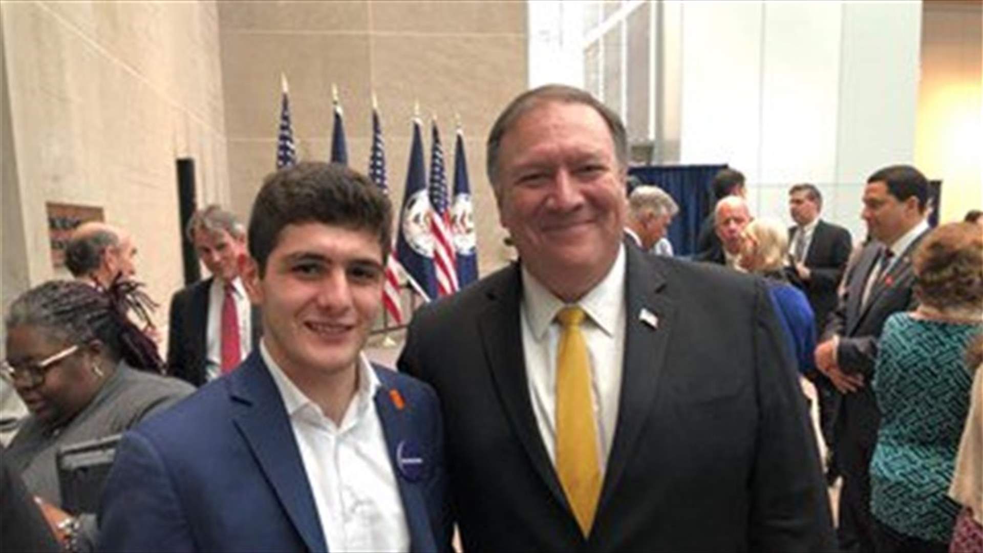 Nizar Zakka’s son meets US Secretary Pompeo