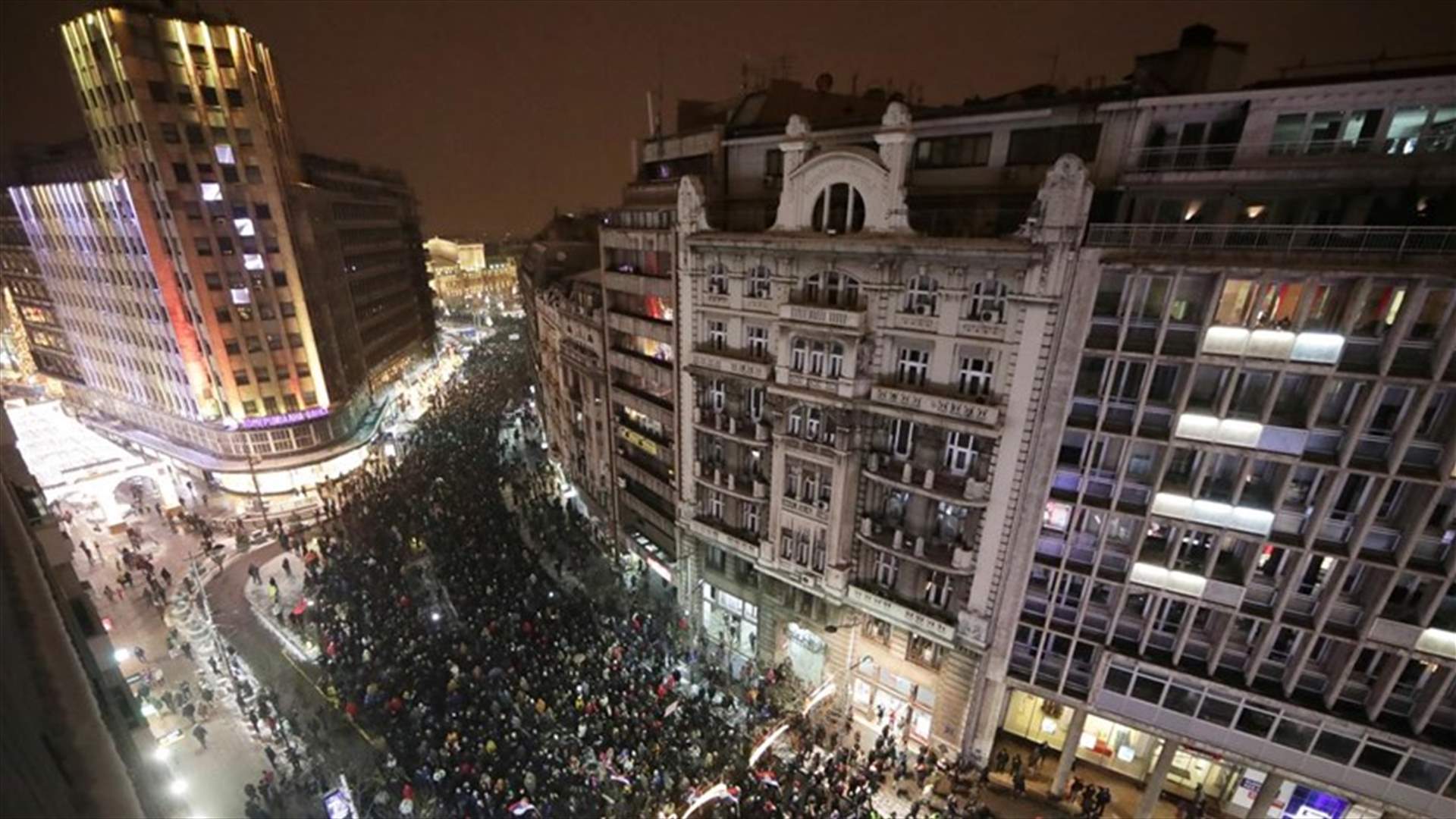 Thousands rally in Belgrade to protest against Serbian president