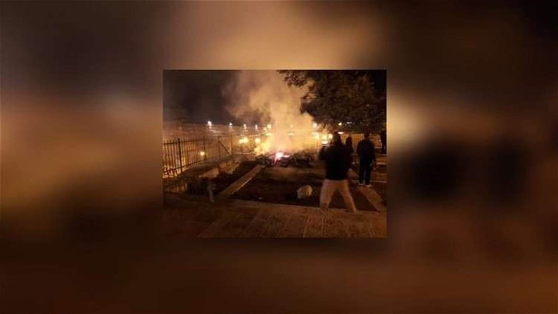 حريق في المصلى المرواني في المسجد الاقصى في القدس (فيديو)