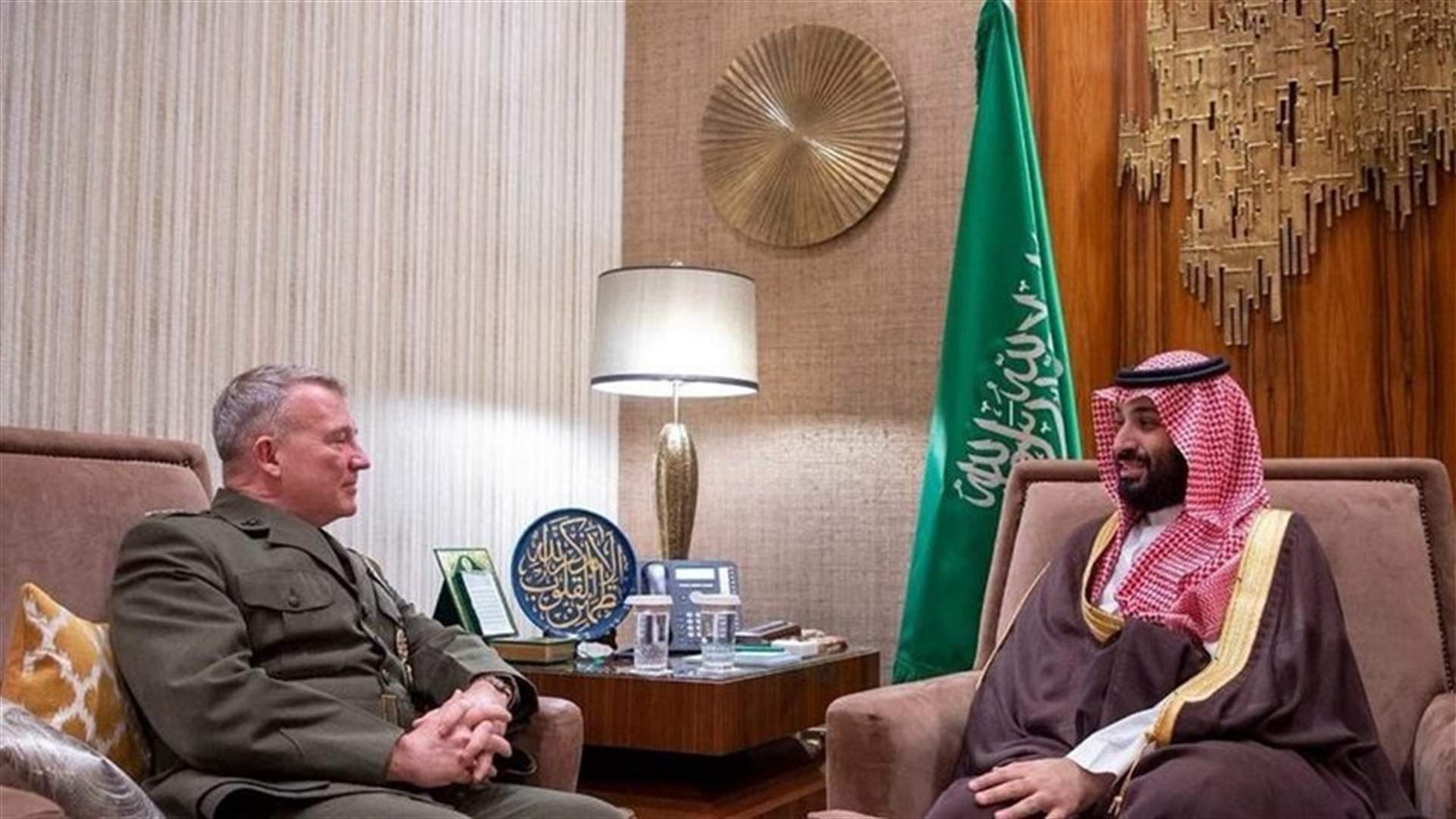 Saudi Crown Prince meets commander of US Central Command -report