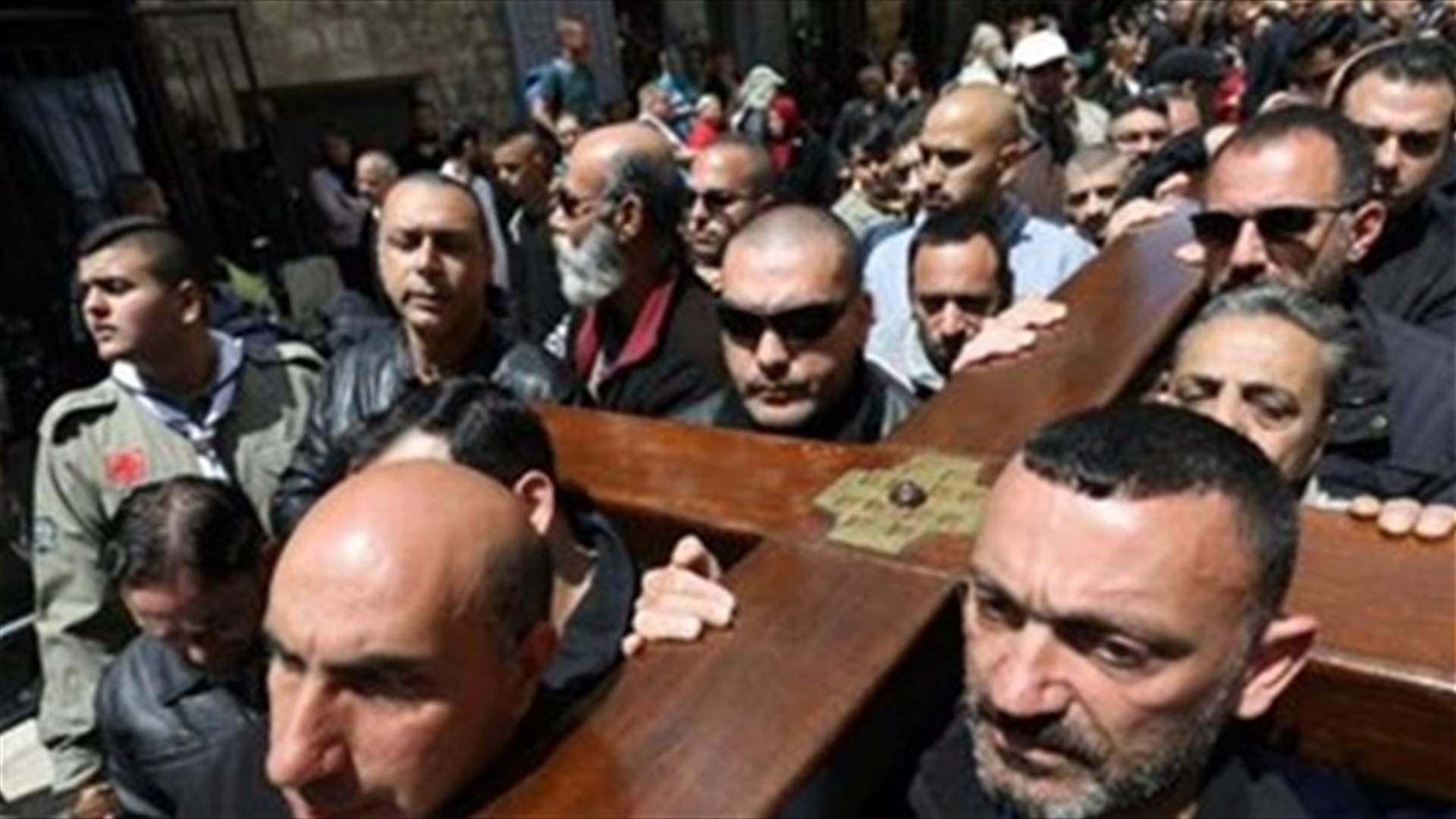 Catholic Christians in Jerusalem hold Good Friday procession