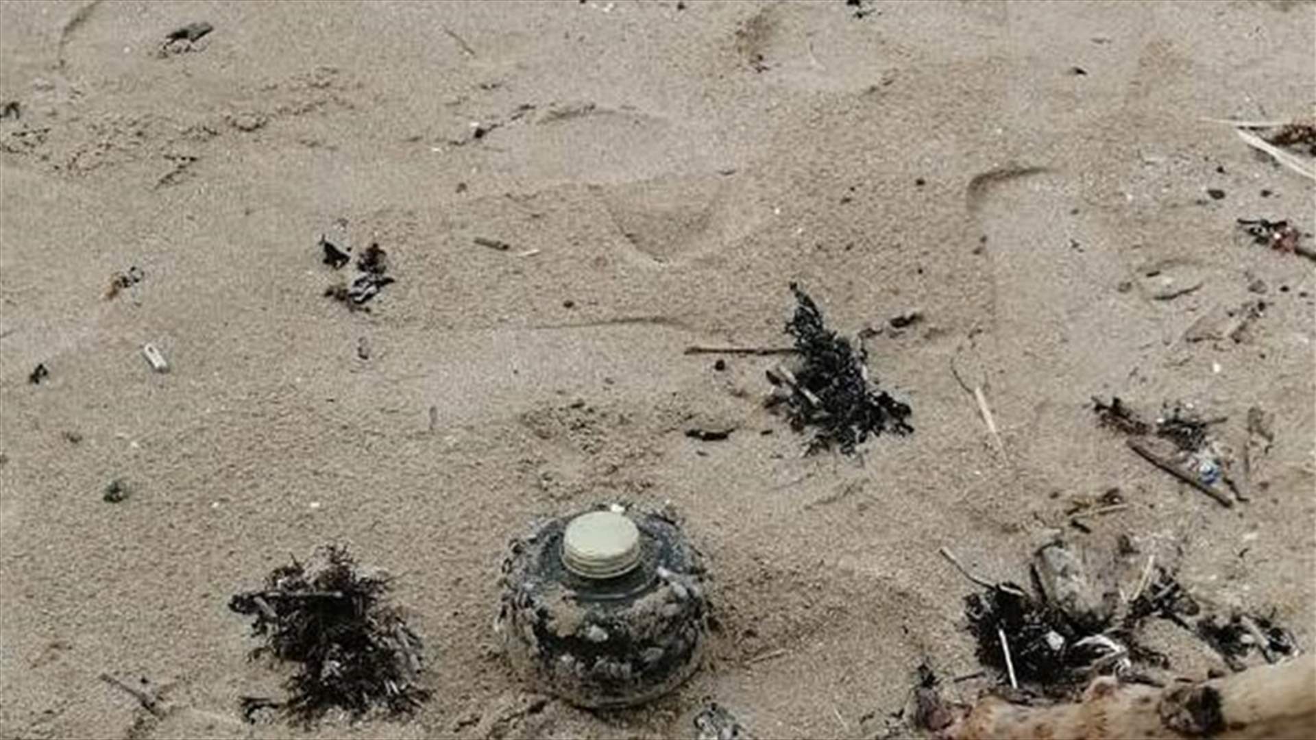 العثور على لغم عند شاطئ الخرايب وتفجيره في مكانه (صورة)