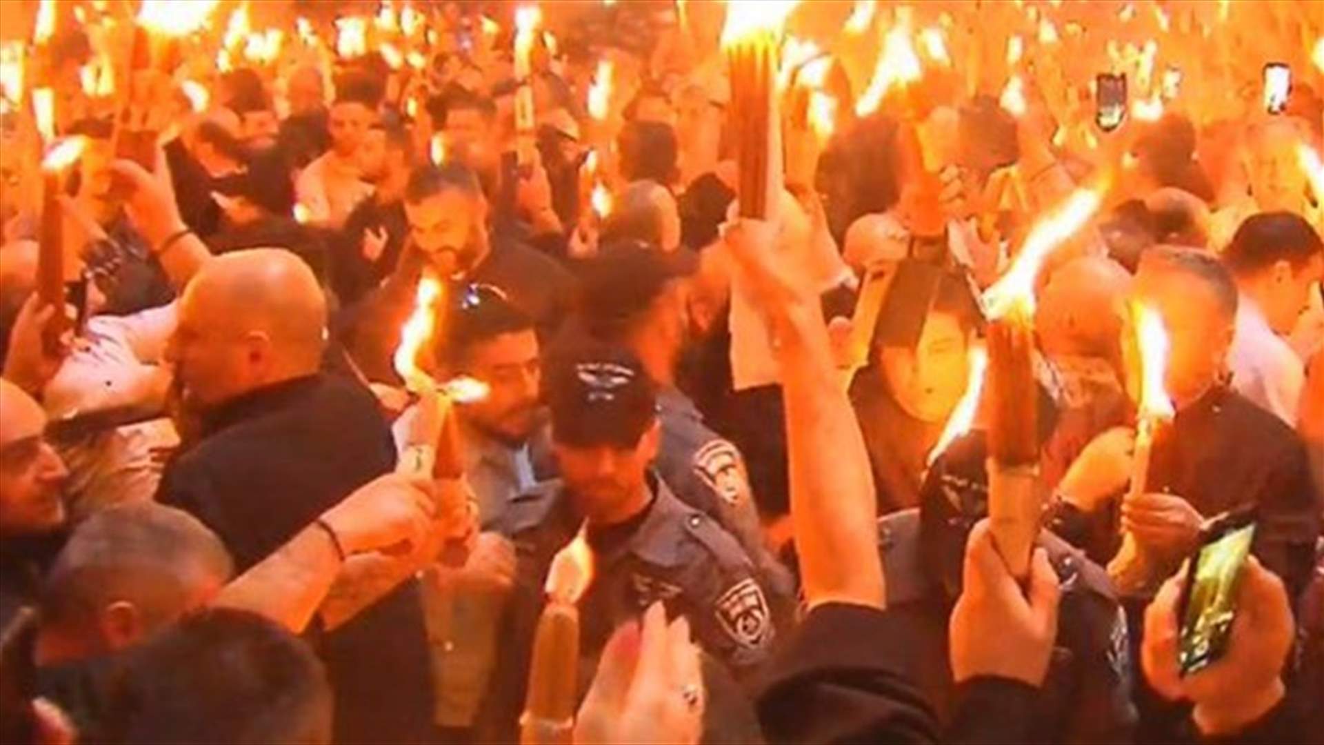 Christian Worshipers celebrate Orthodox Holy Fire ceremony in Jerusalem-[PHOTOS]